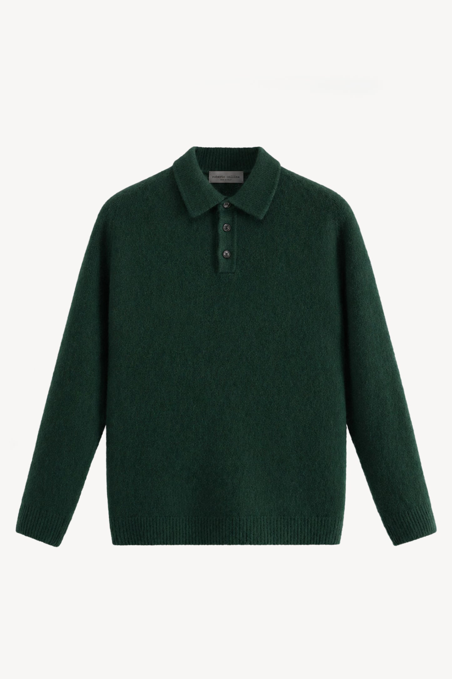 CASHMERE & SILK POLO SHIRT EMERALD