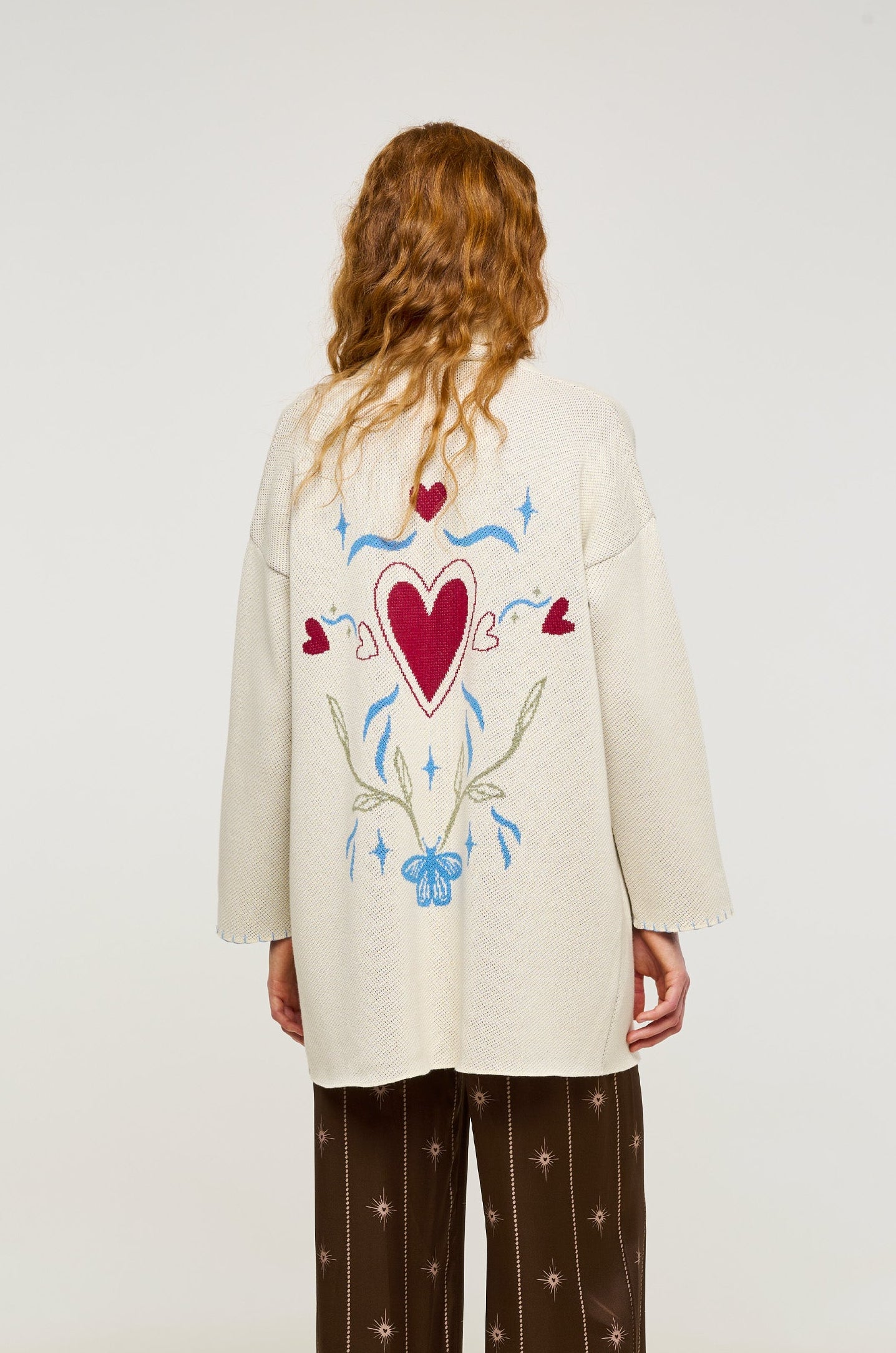 CARDIGAN JACQUARD BLANC