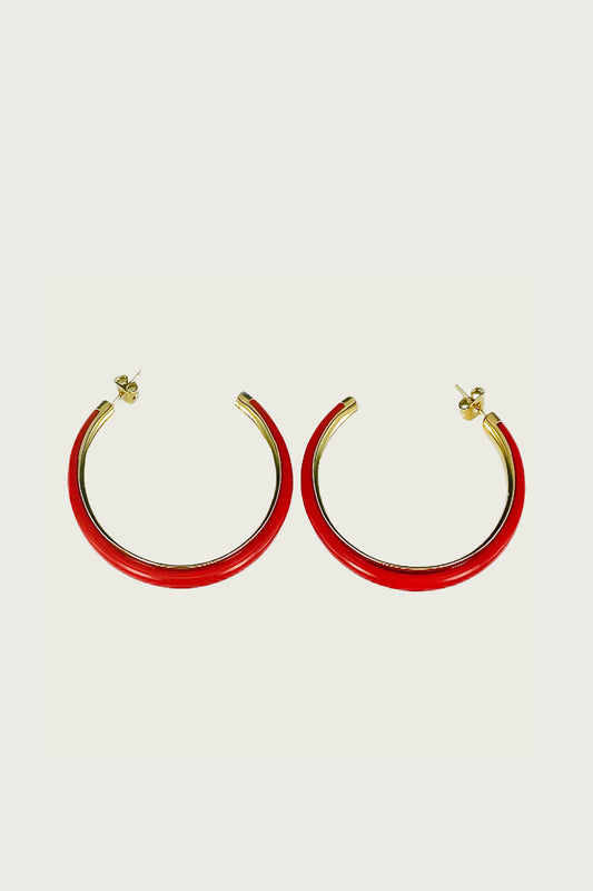 BOUCLES D'OREILLE ROUGE