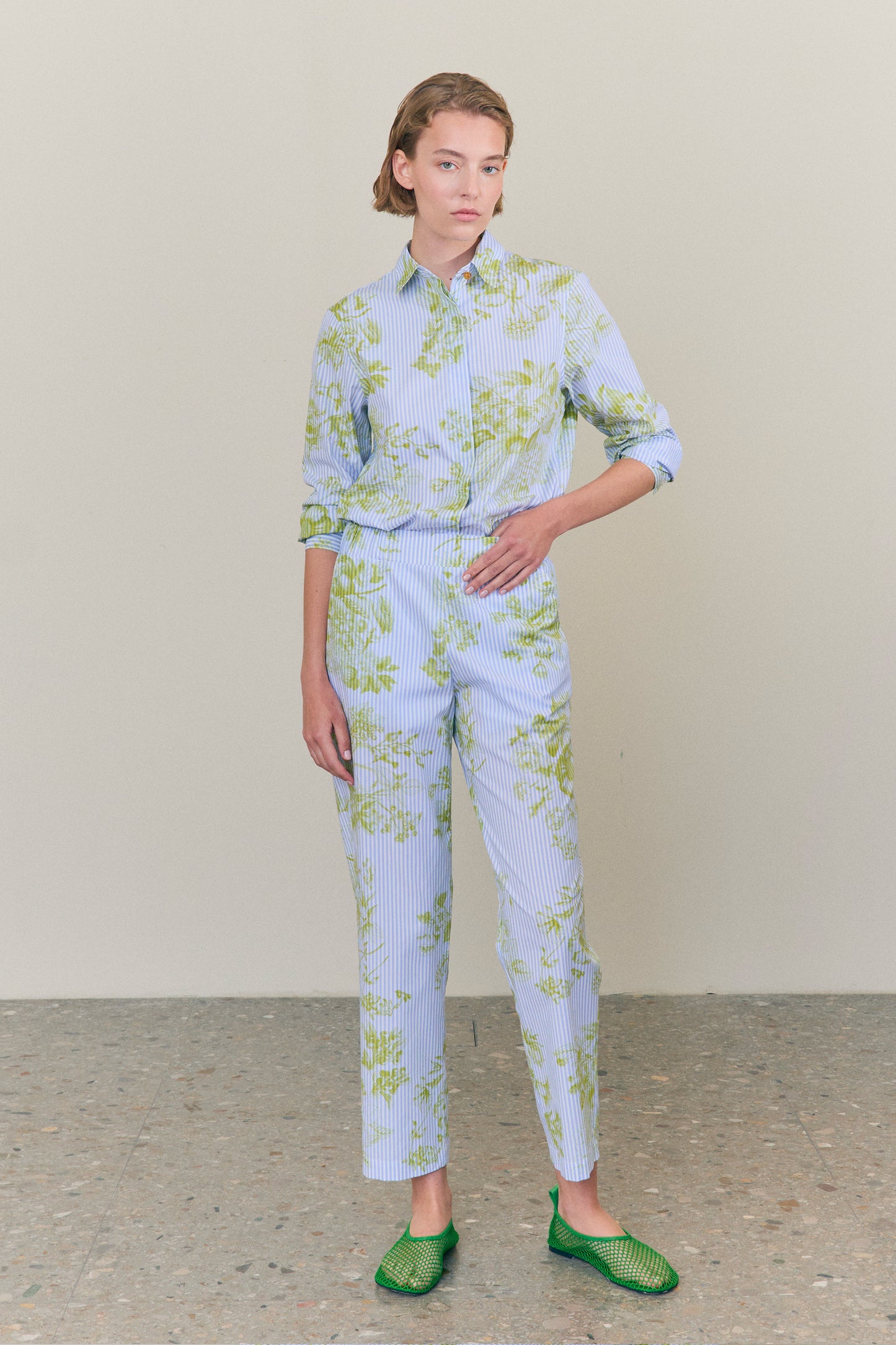 POPLIN TROUSERS YELLOW