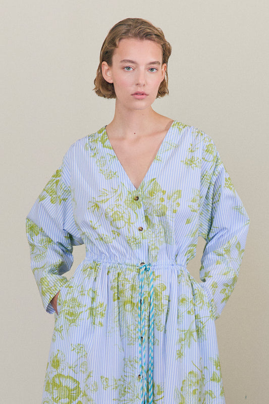 ROBE EN POPELINE JAUNE