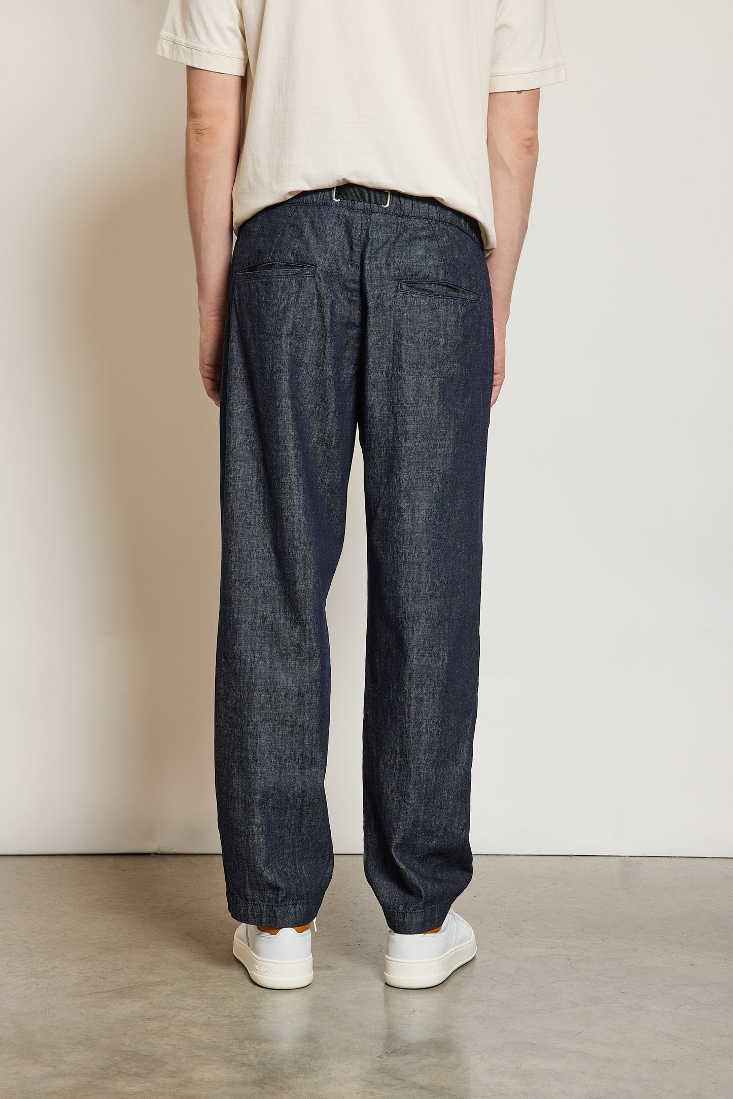 PANTALON EN CHAMBRAY BRUT