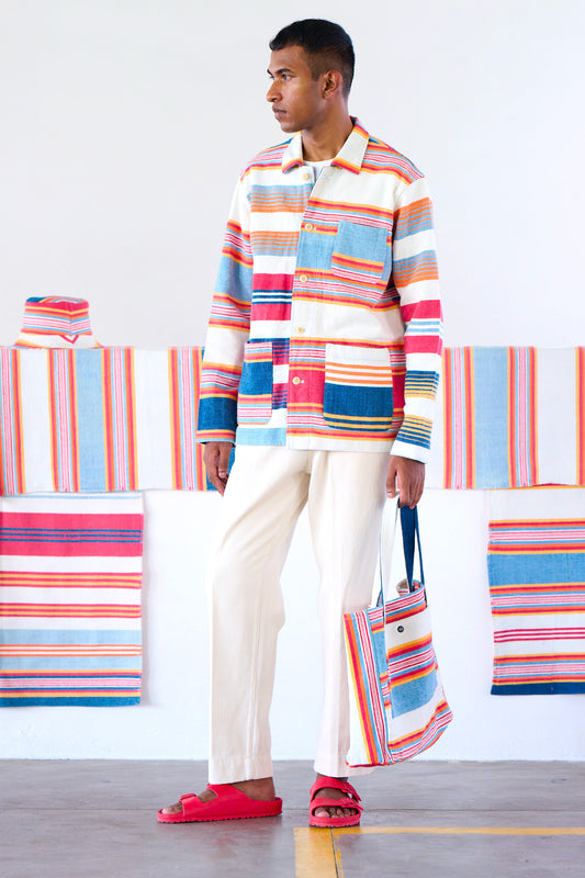 STRIPED OVERSHIRT MULTICOLOR
