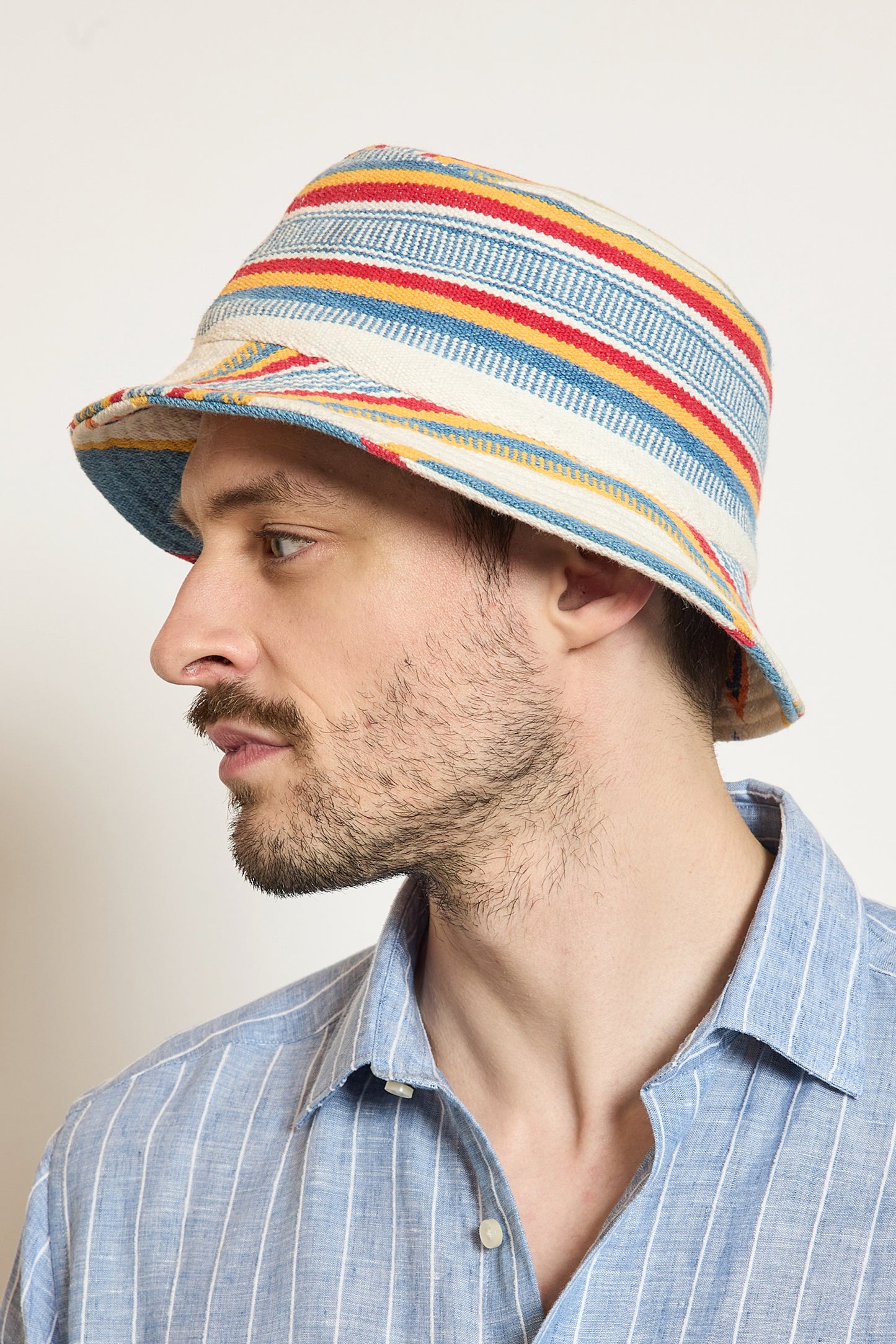 STRIPED BUCKET HAT MULTICOLOR