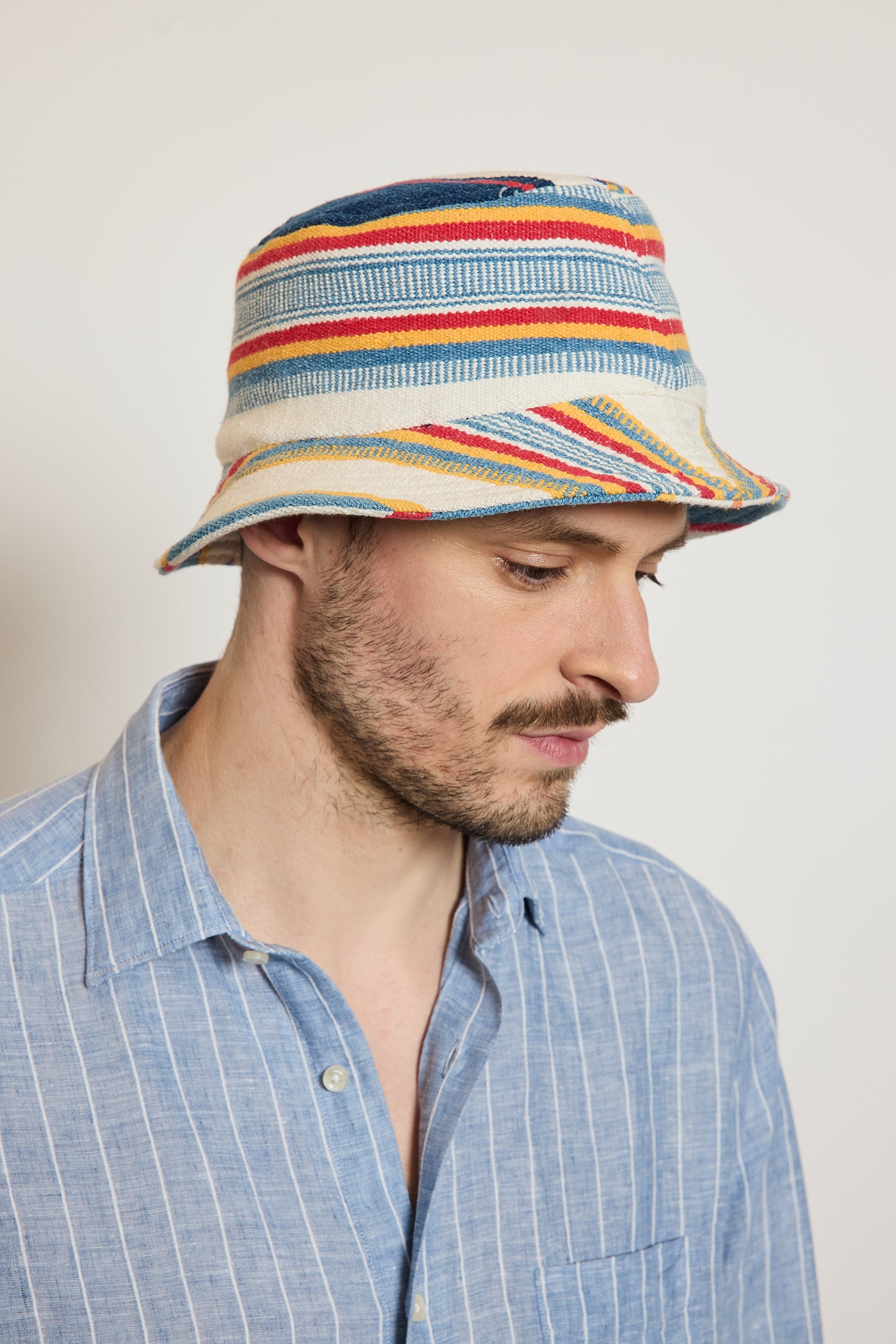 STRIPED BUCKET HAT MULTICOLOR