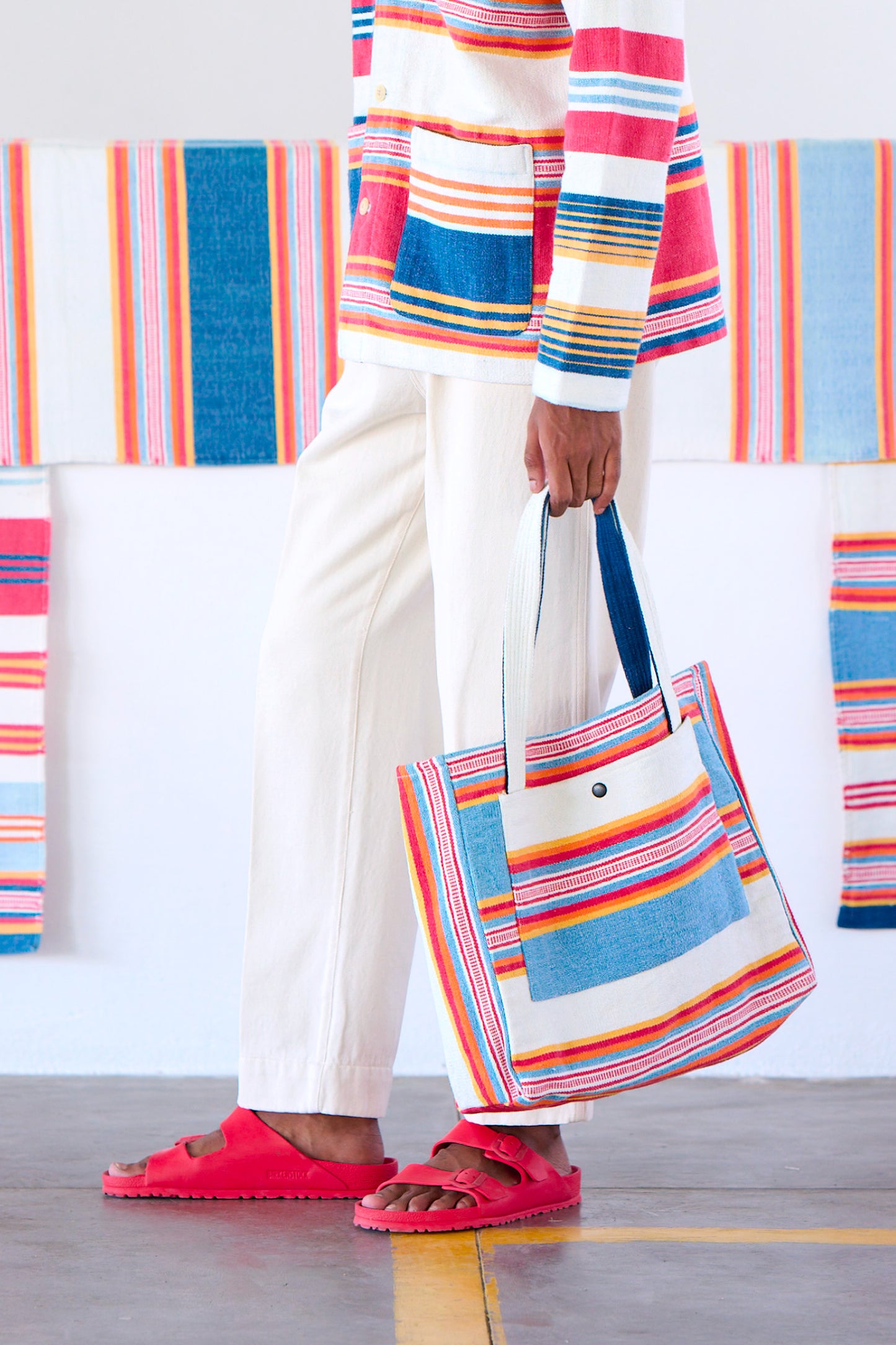 SAC À RAYURES MULTICOLORE