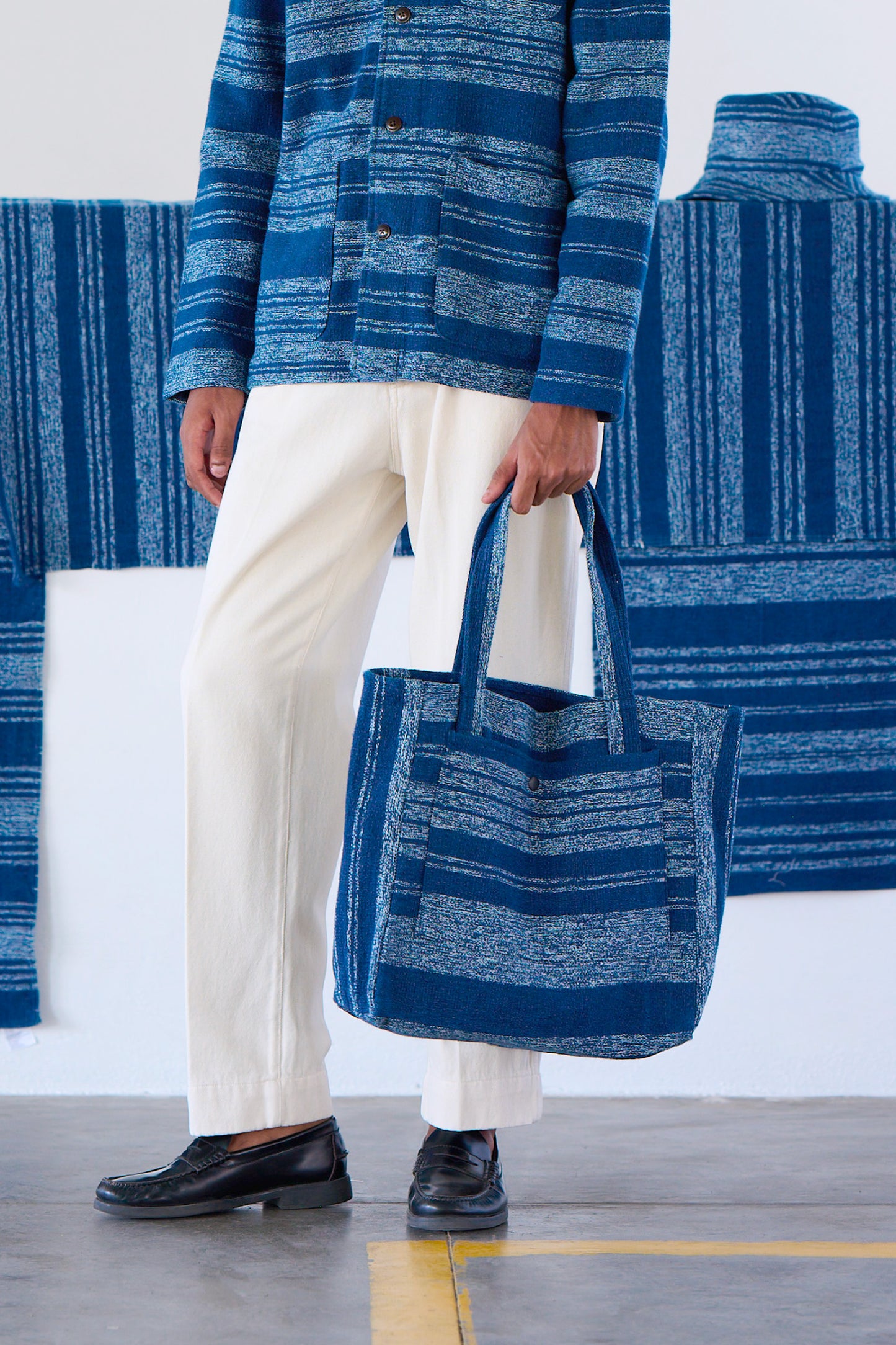 SAC À RAYURES MARINE