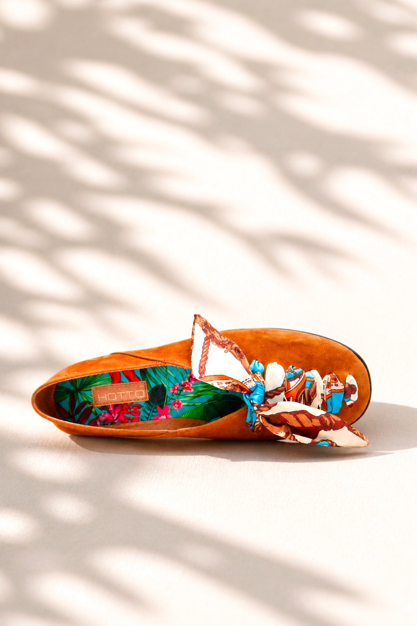 BALLERINES FOULARD COGNAC