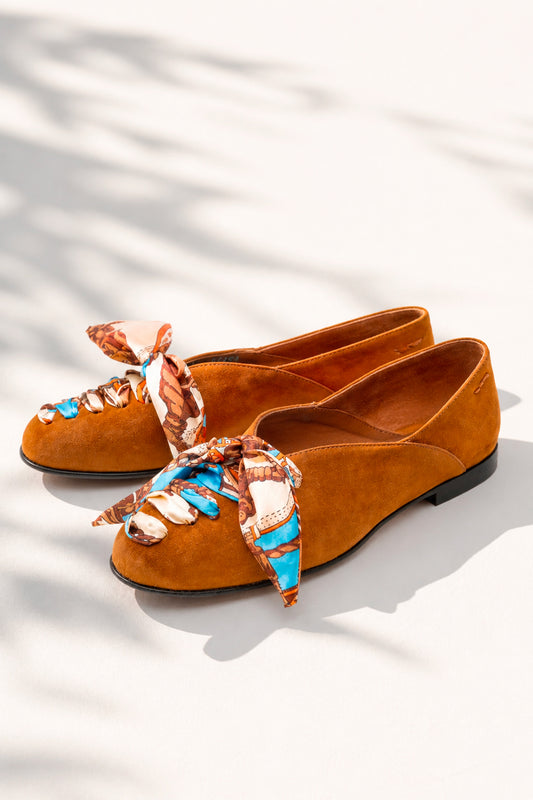 BALLERINES FOULARD COGNAC
