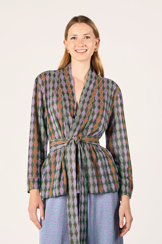 KIMONO LUREX VERT