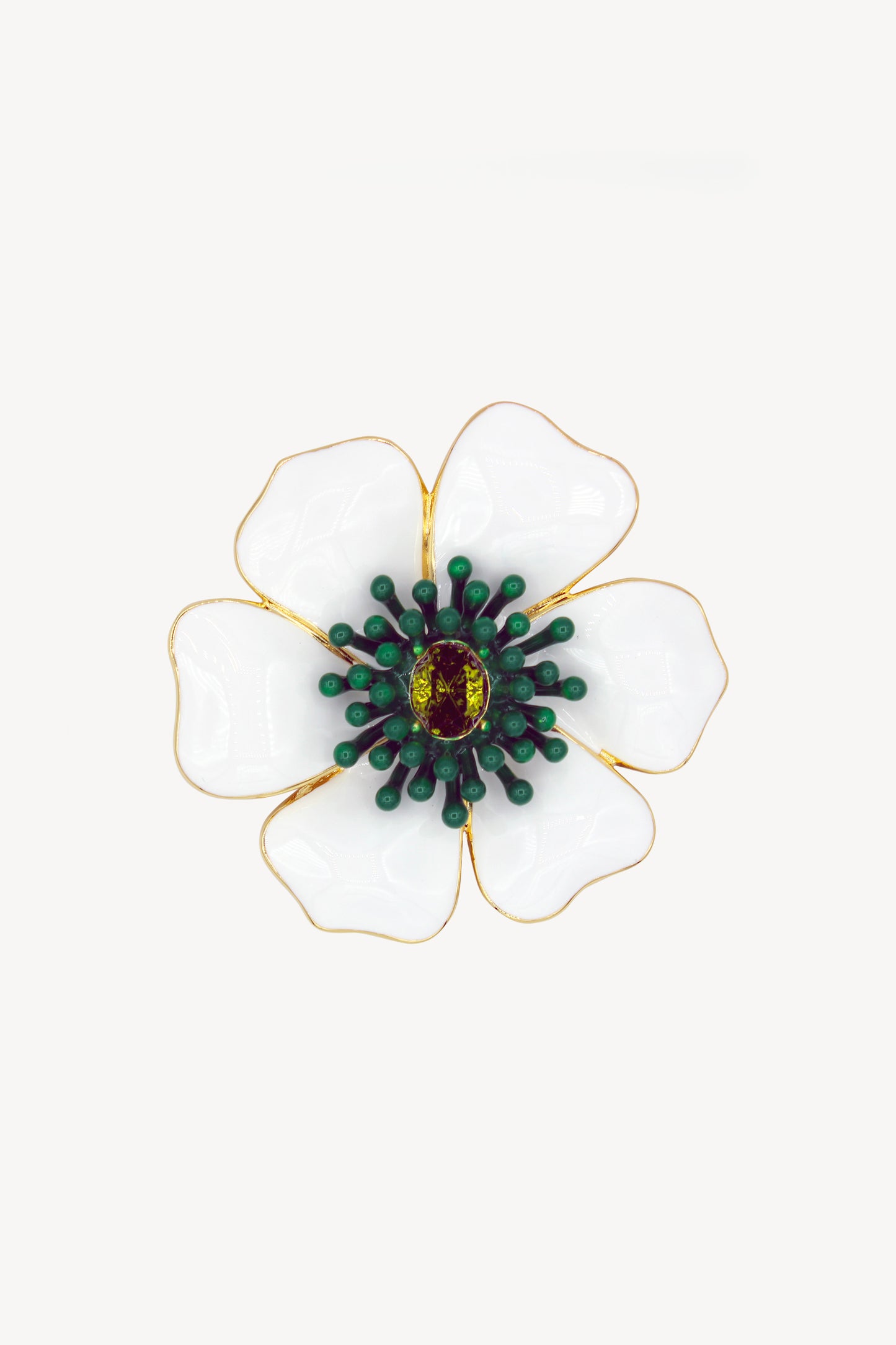 BROCHE FLEURS BLANCHE
