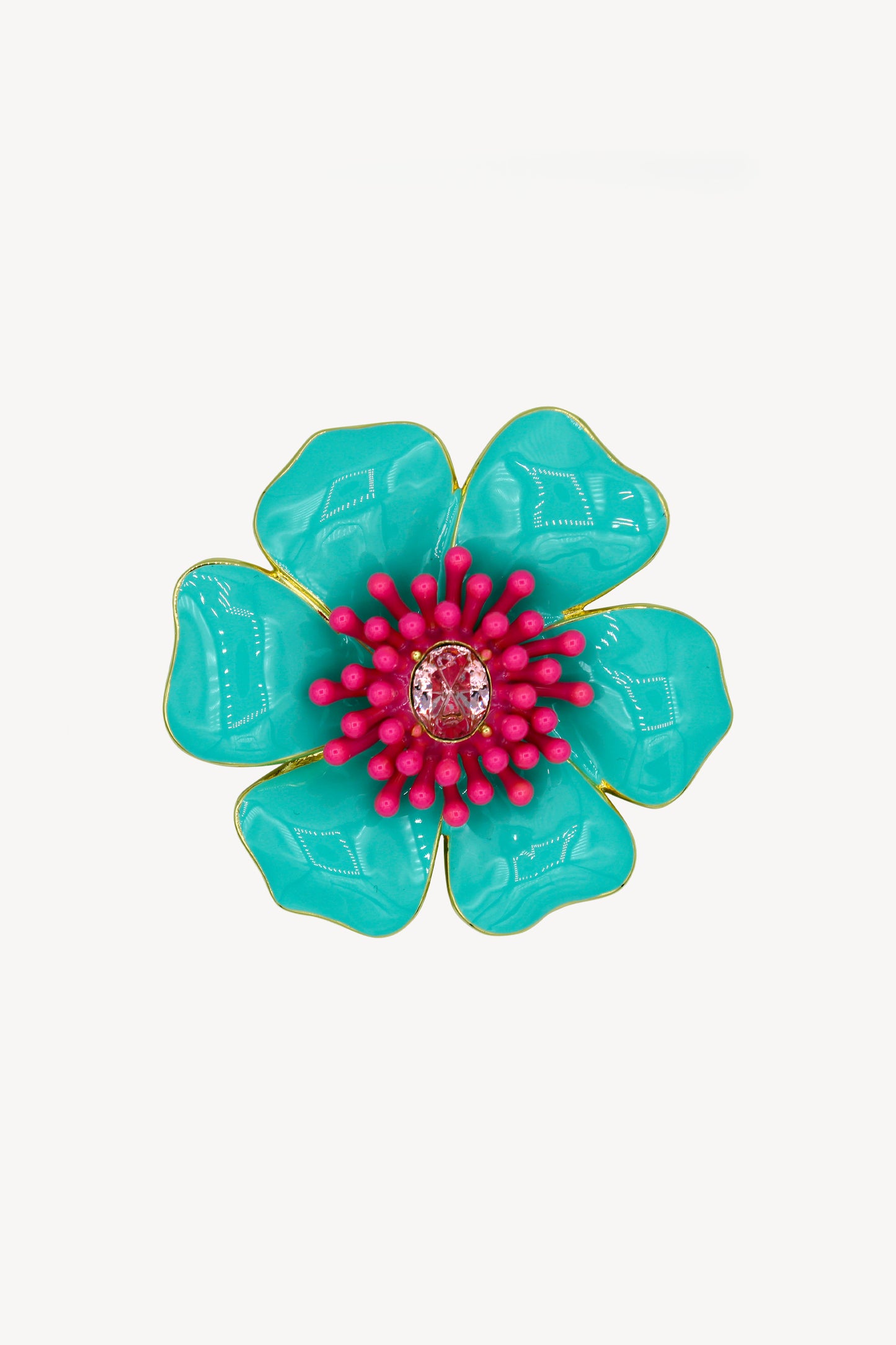 BROCHE FLEURS BLEUE