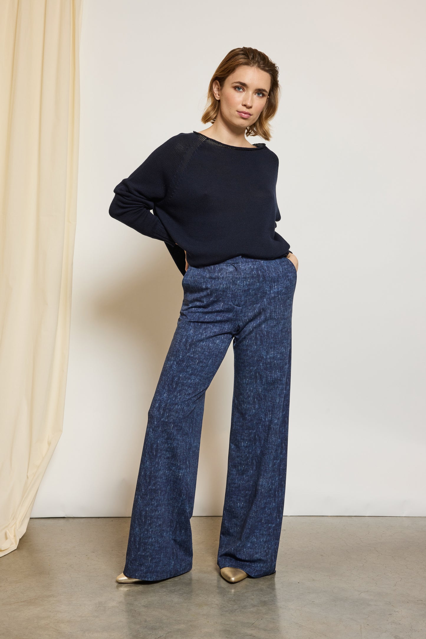 JERSEY TROUSERS DENIM