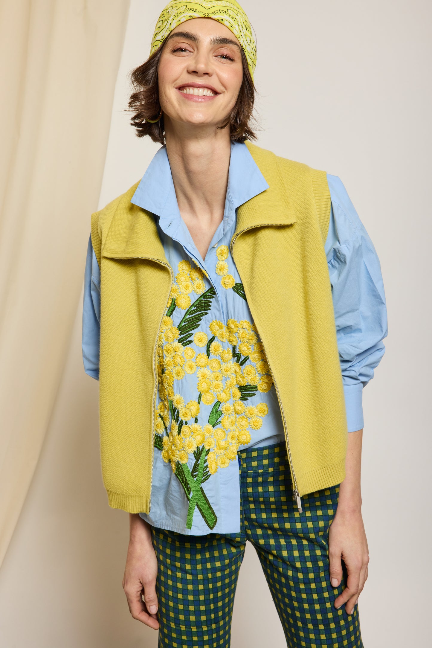 CARDIGAN ZIPPÉ LIME