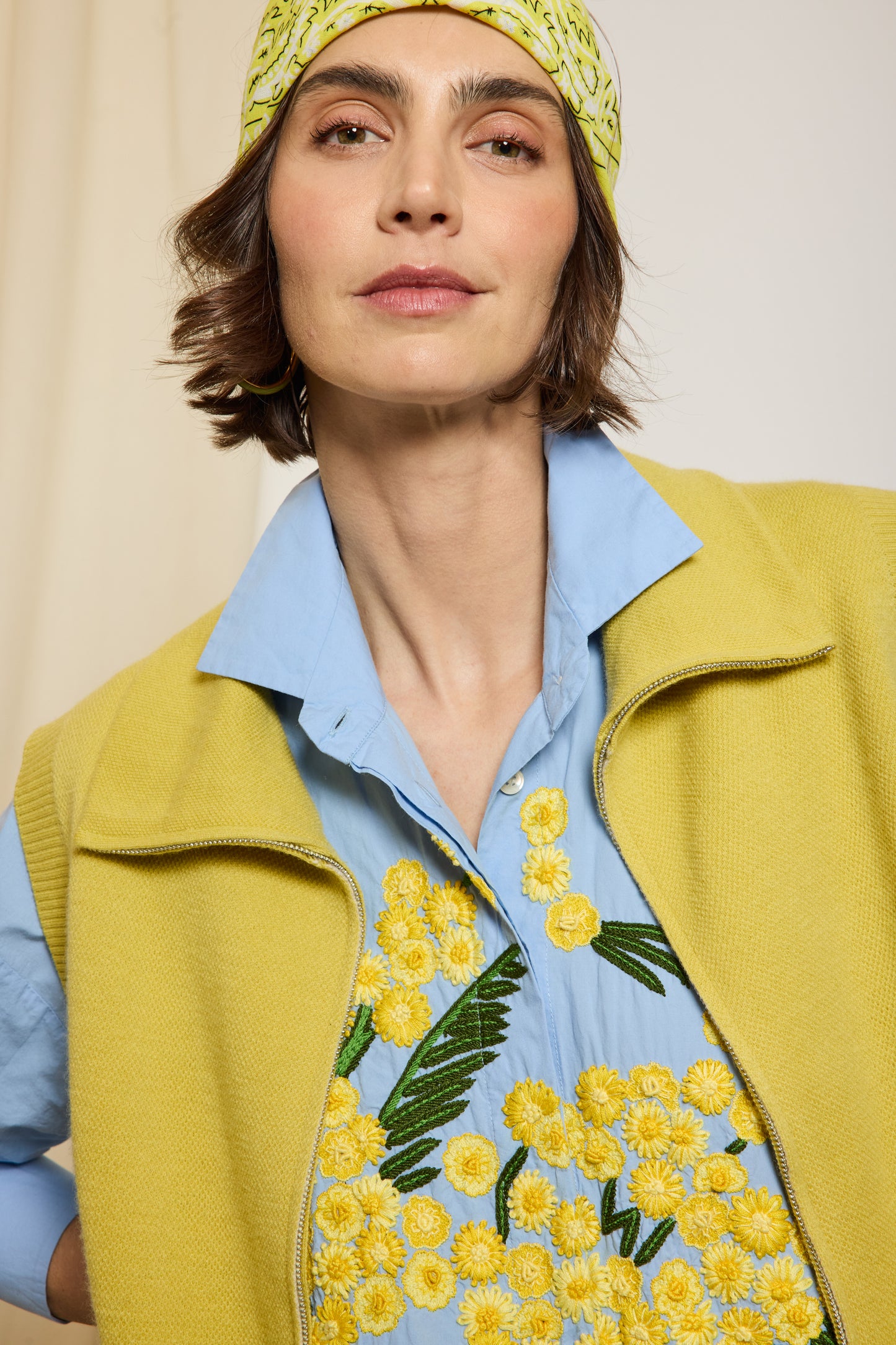 CARDIGAN ZIPPÉ LIME