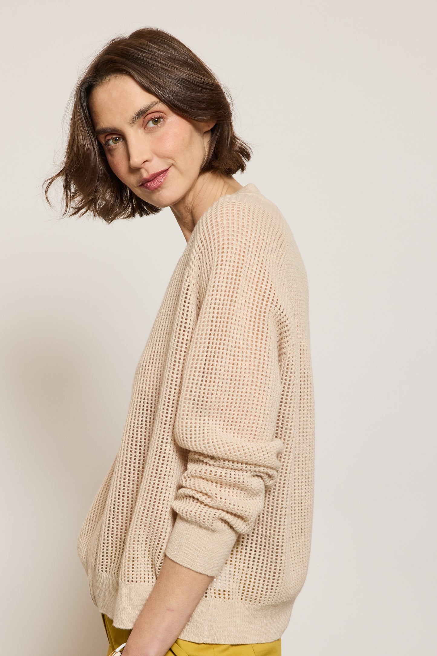 BOMBER AJOURÉ BEIGE
