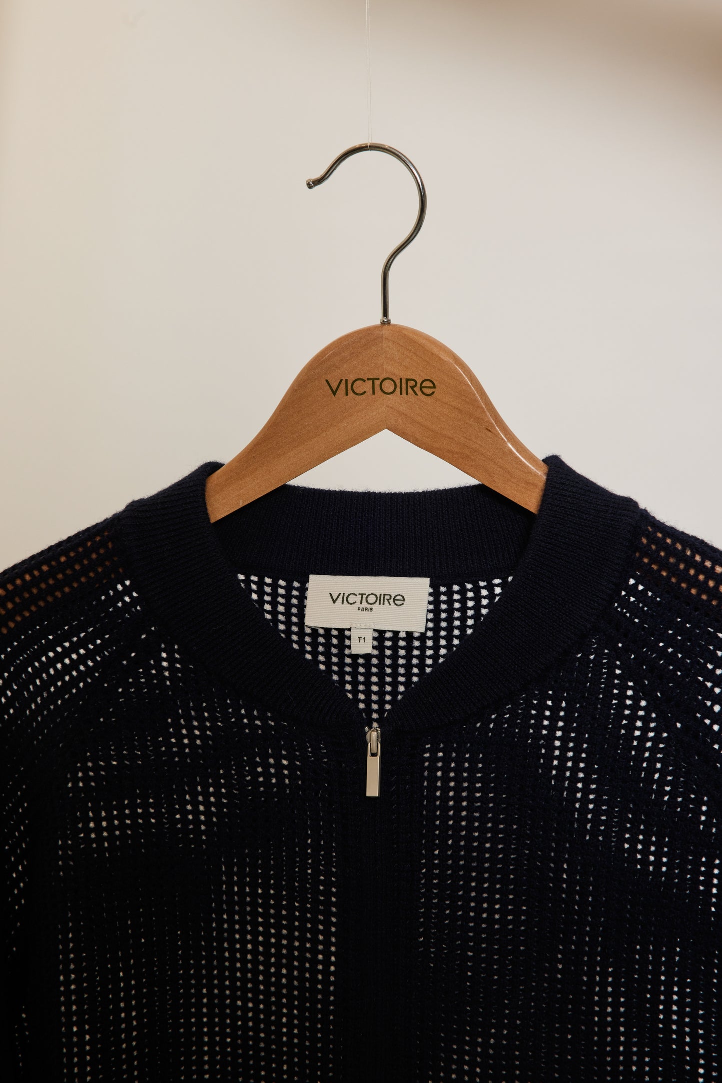 BOMBER AJOURÉ MARINE