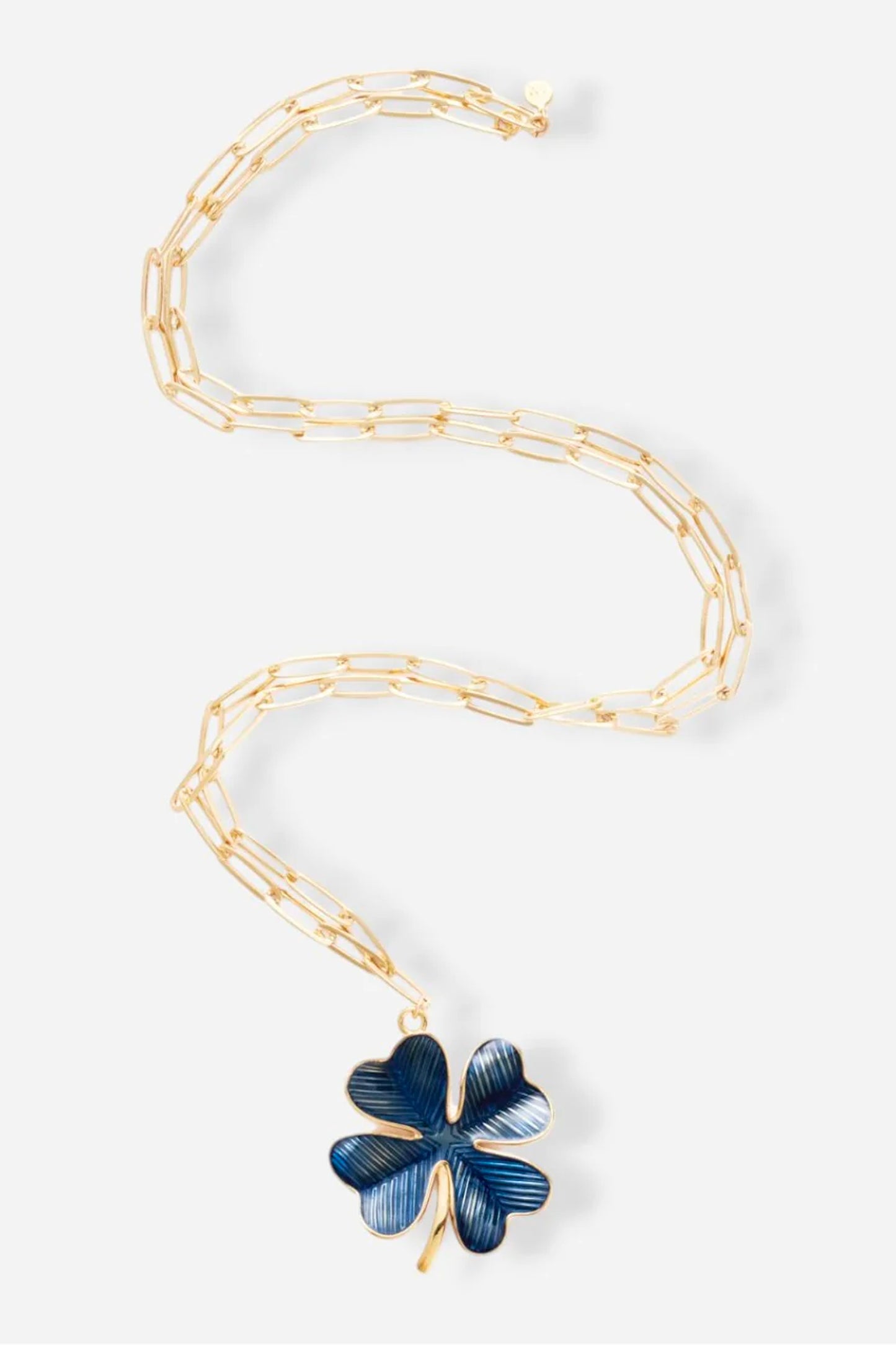 SHARMROCK NECKLACE BLUE