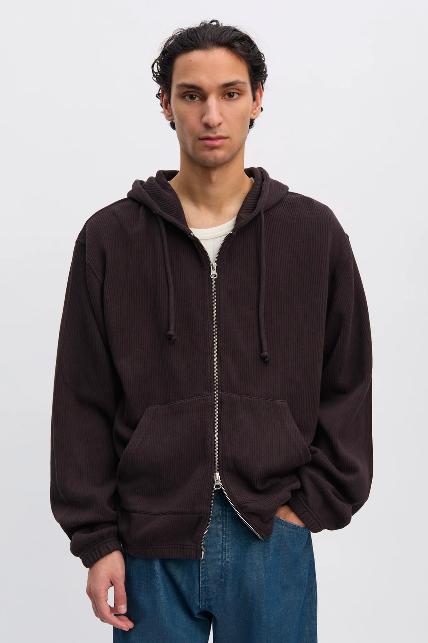 HOODED CARDIGAN CHOCOLATE