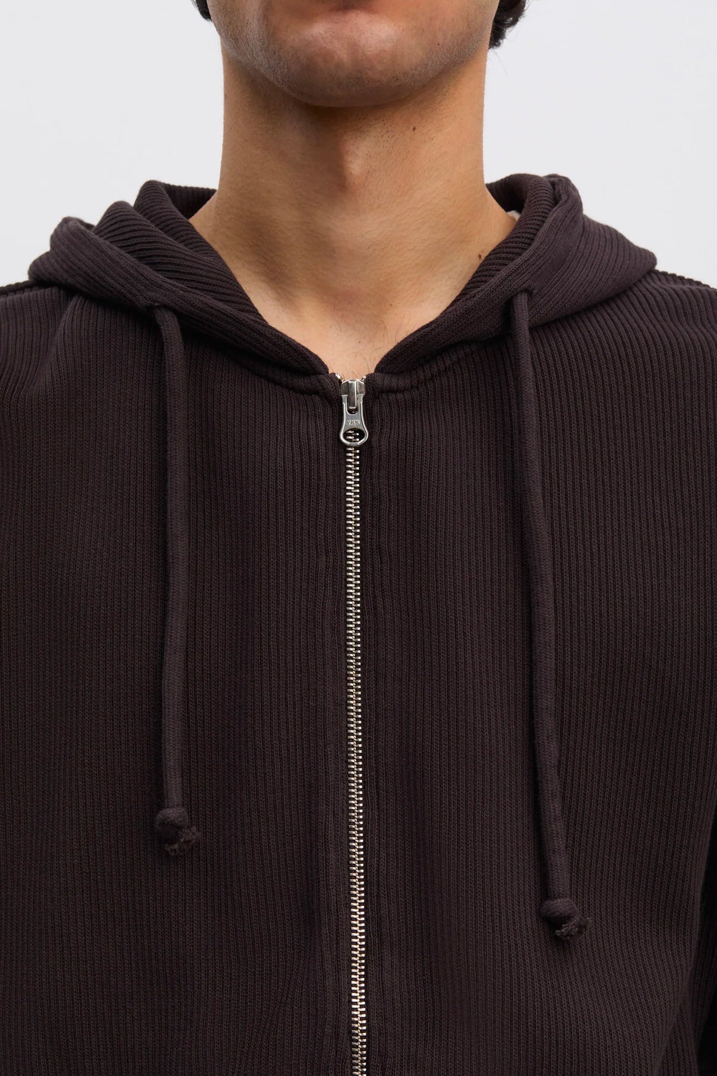 HOODED CARDIGAN CHOCOLATE