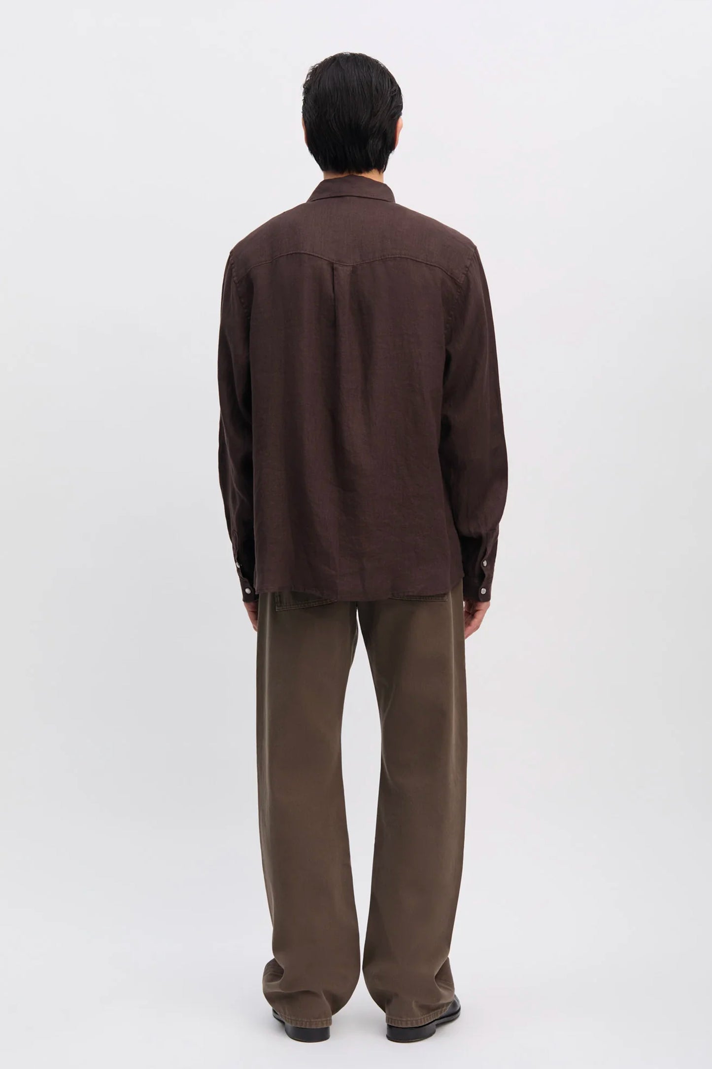 CHEMISE EN LIN CHOCOLAT
