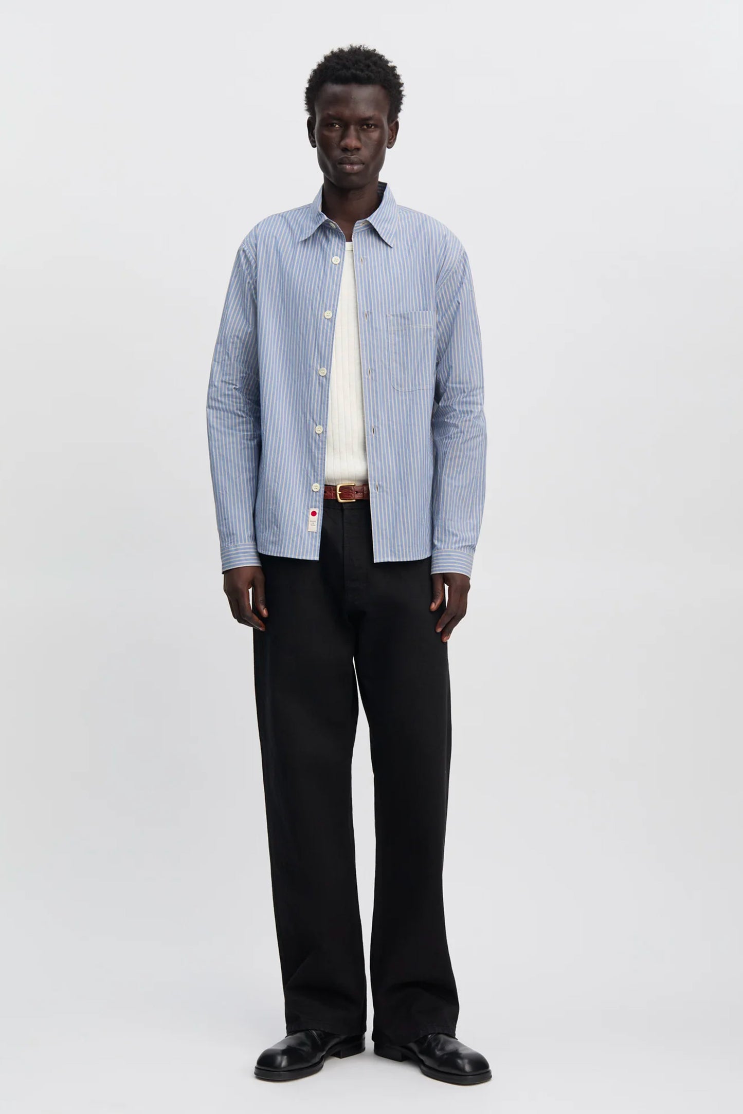 CHEMISE EN POPELINE BLEUE