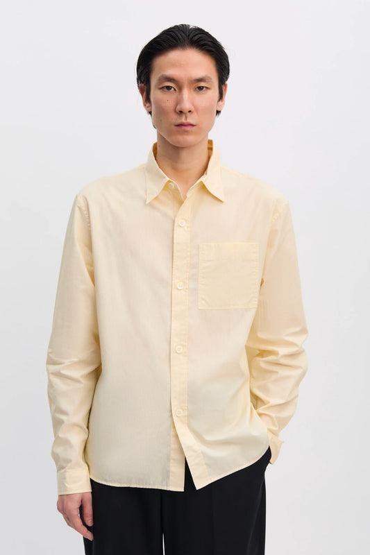 CHEMISE EN POPELINE JAUNE