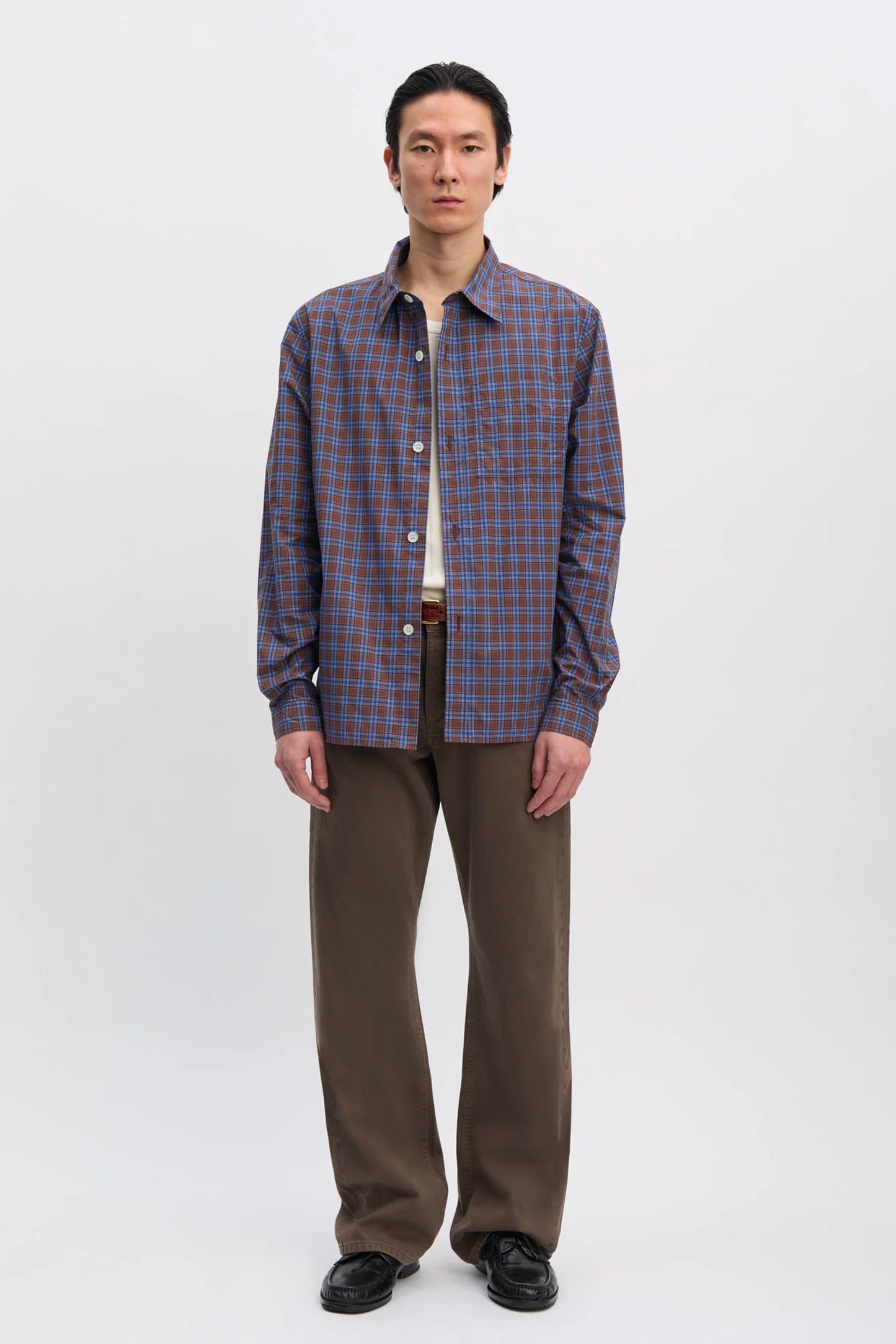 CHEMISE À CARREAUX CHOCOLAT