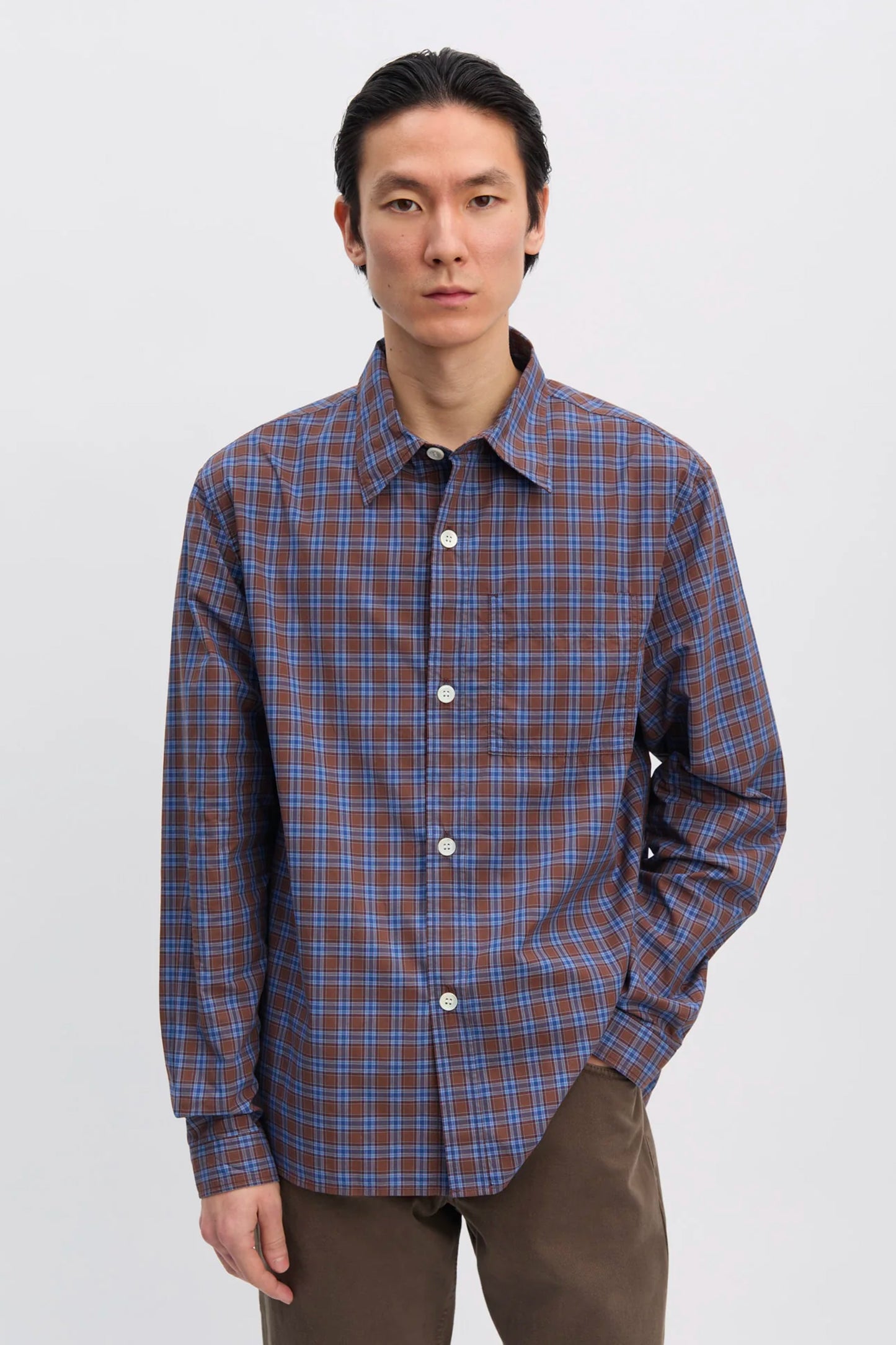 CHEMISE À CARREAUX CHOCOLAT