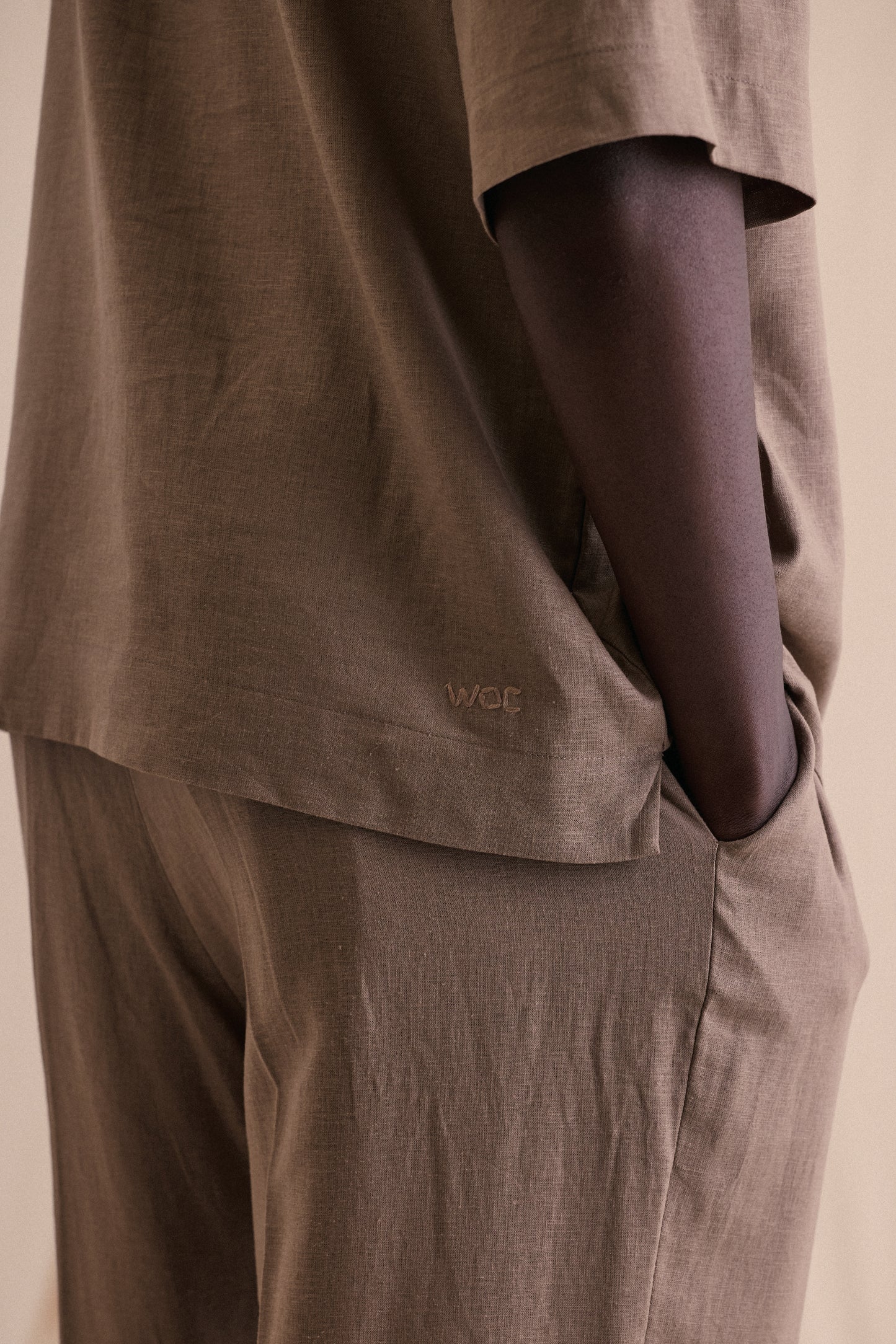 TUNISIAN BOMBER NECK T-SHIRT CREAM