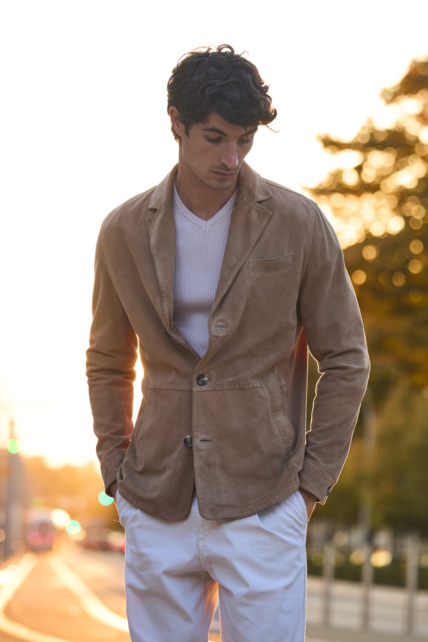 SUEDE JACKET CAMEL