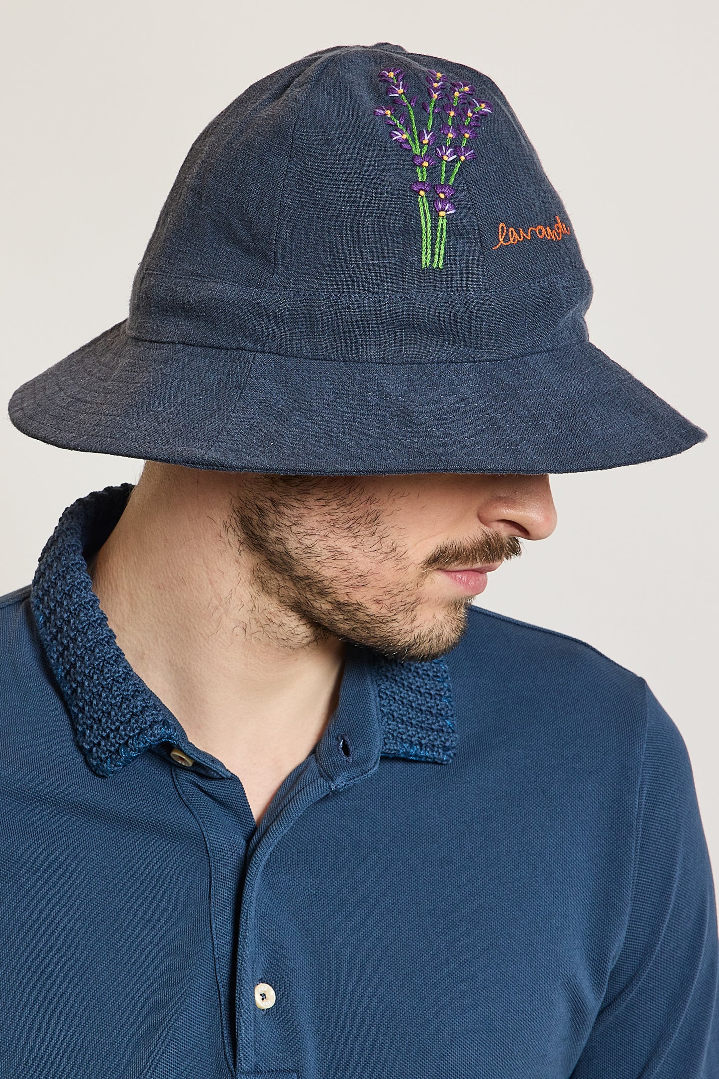 EMBROIDERED BOB NAVY
