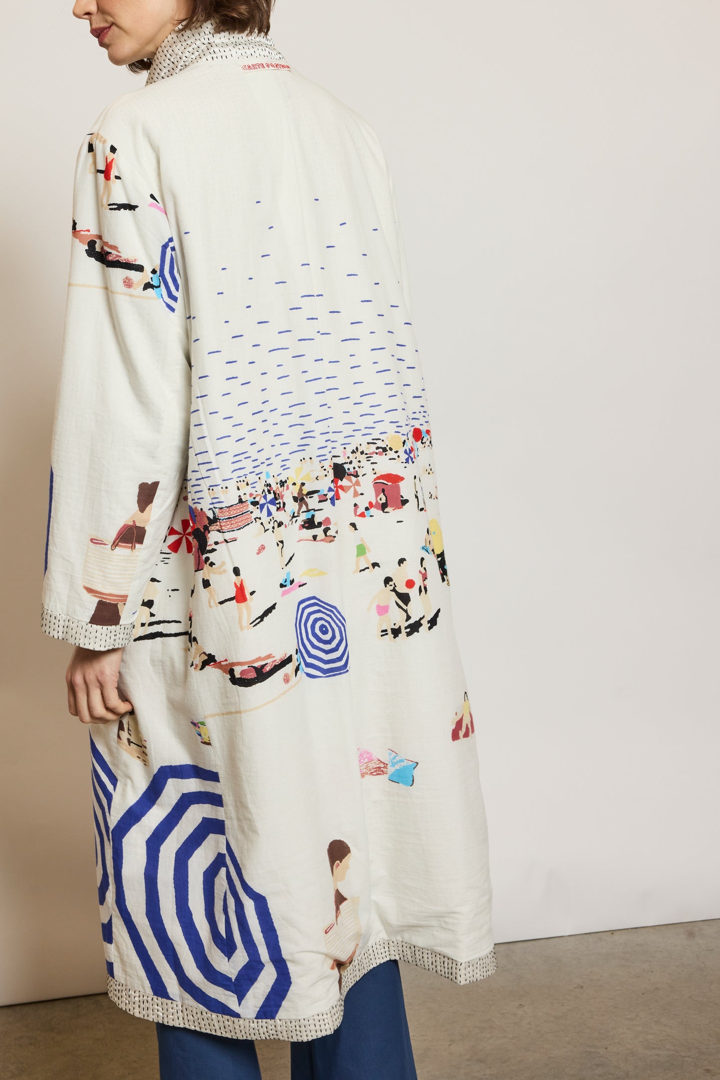 MANTEAU PLAGE REVERSIBLE BLANC