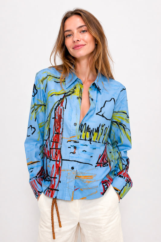 POST CARD SHIRT BLUE