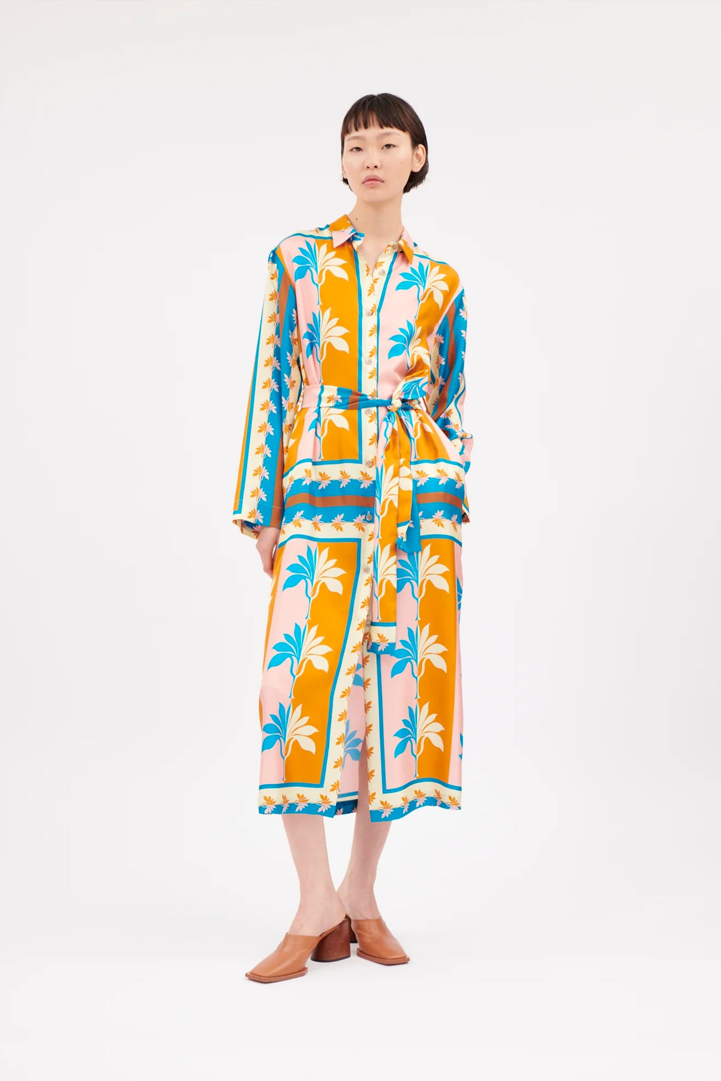 ROBE EN SOIE BLEU