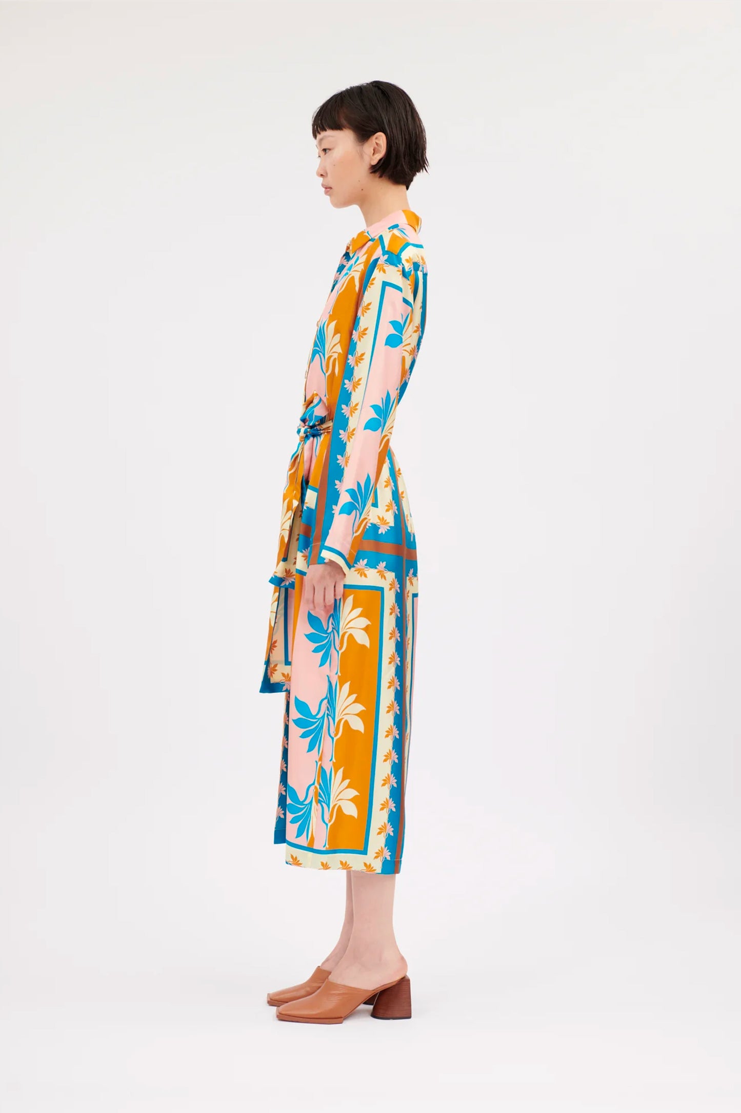 ROBE EN SOIE BLEU