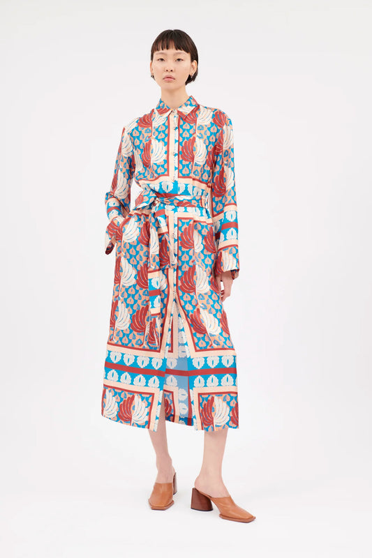 SILK DRESS BURGUNDY