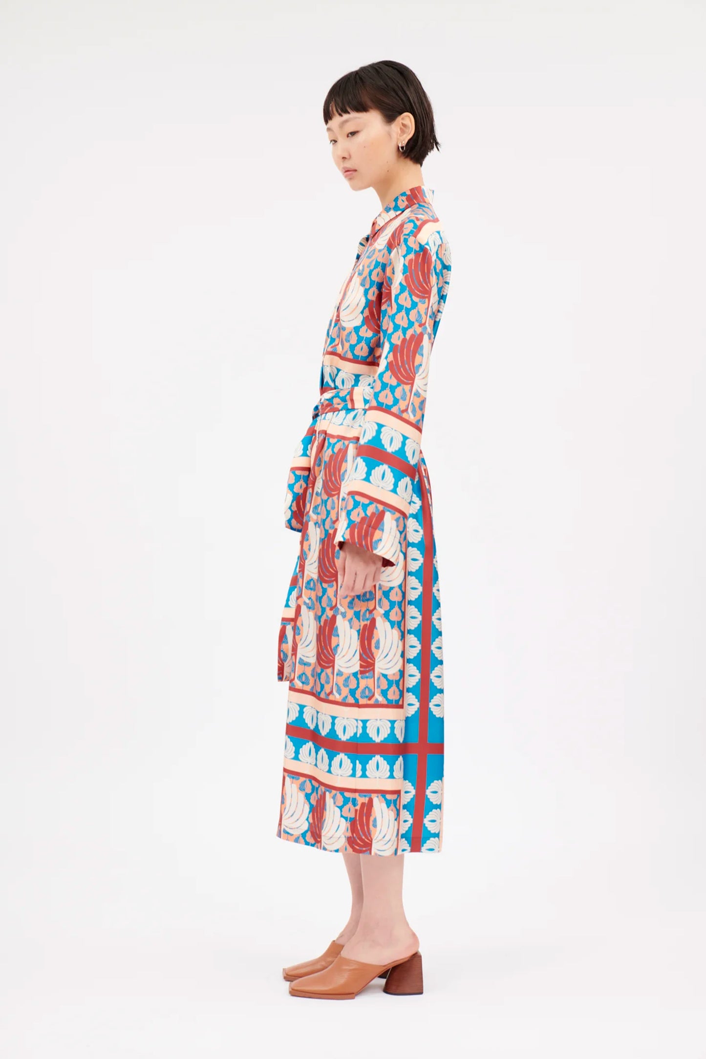 ROBE EN SOIE BORDEAUX
