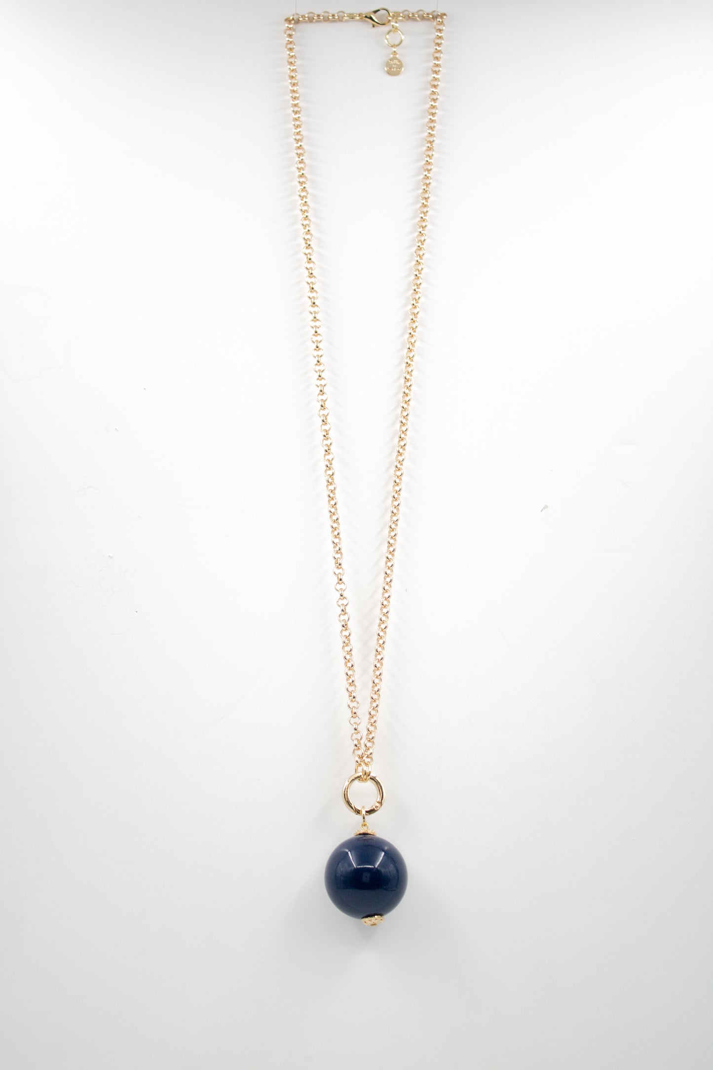 BLUE BALL CHAIN GOLD
