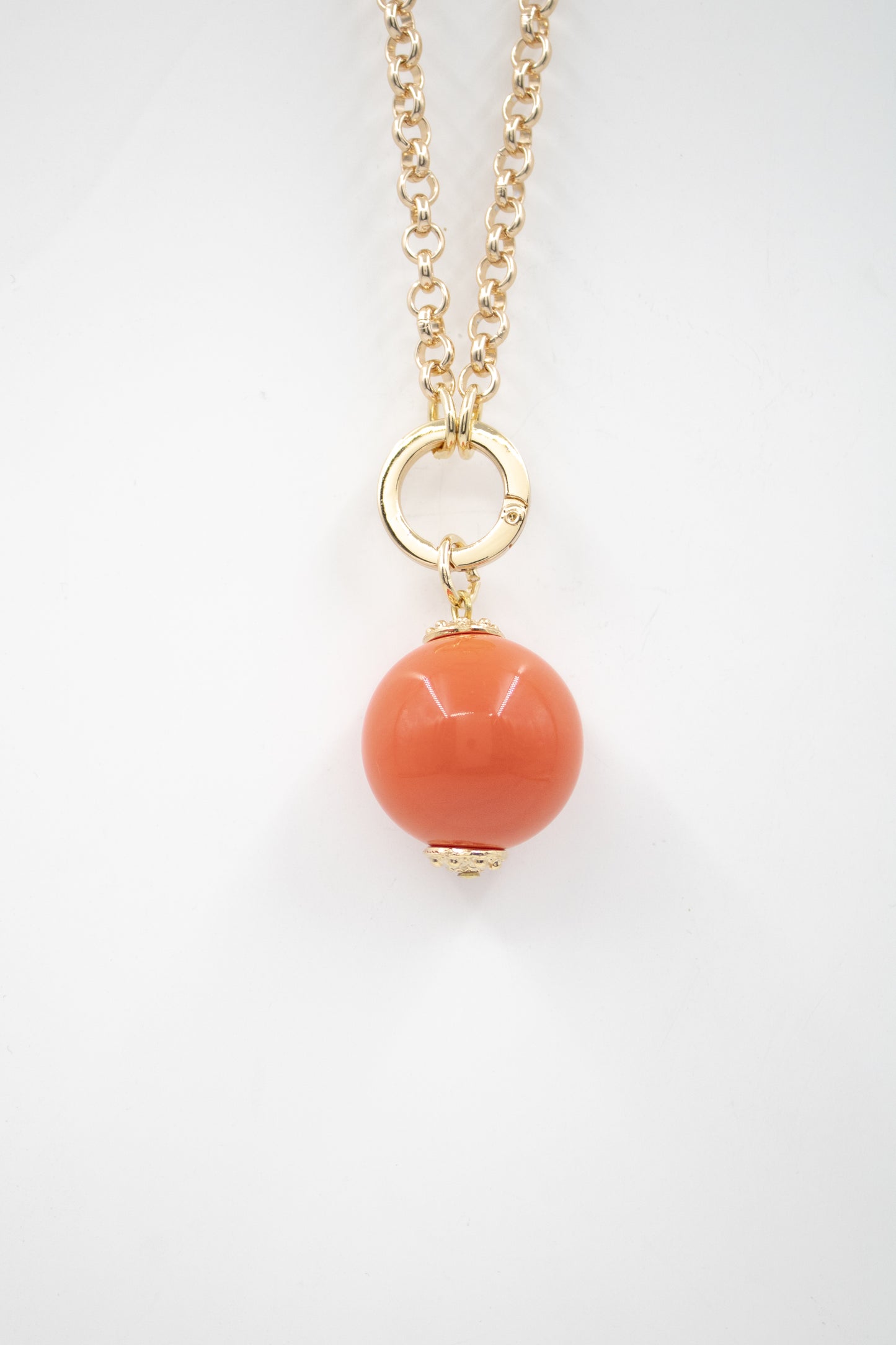 ORANGE BALL CHAIN GOLD