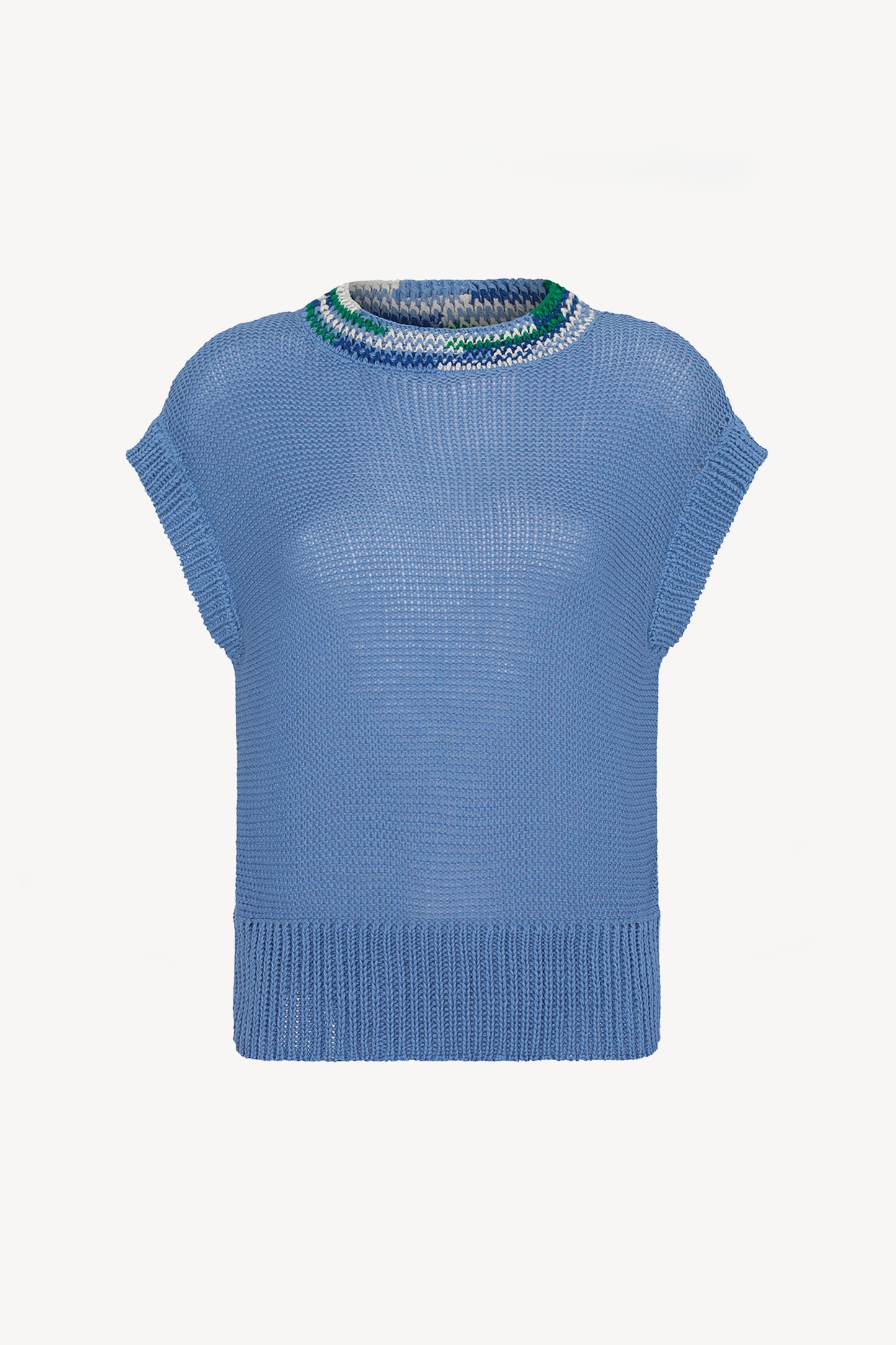 SLEEVELESS SWEATER SKY BLUE