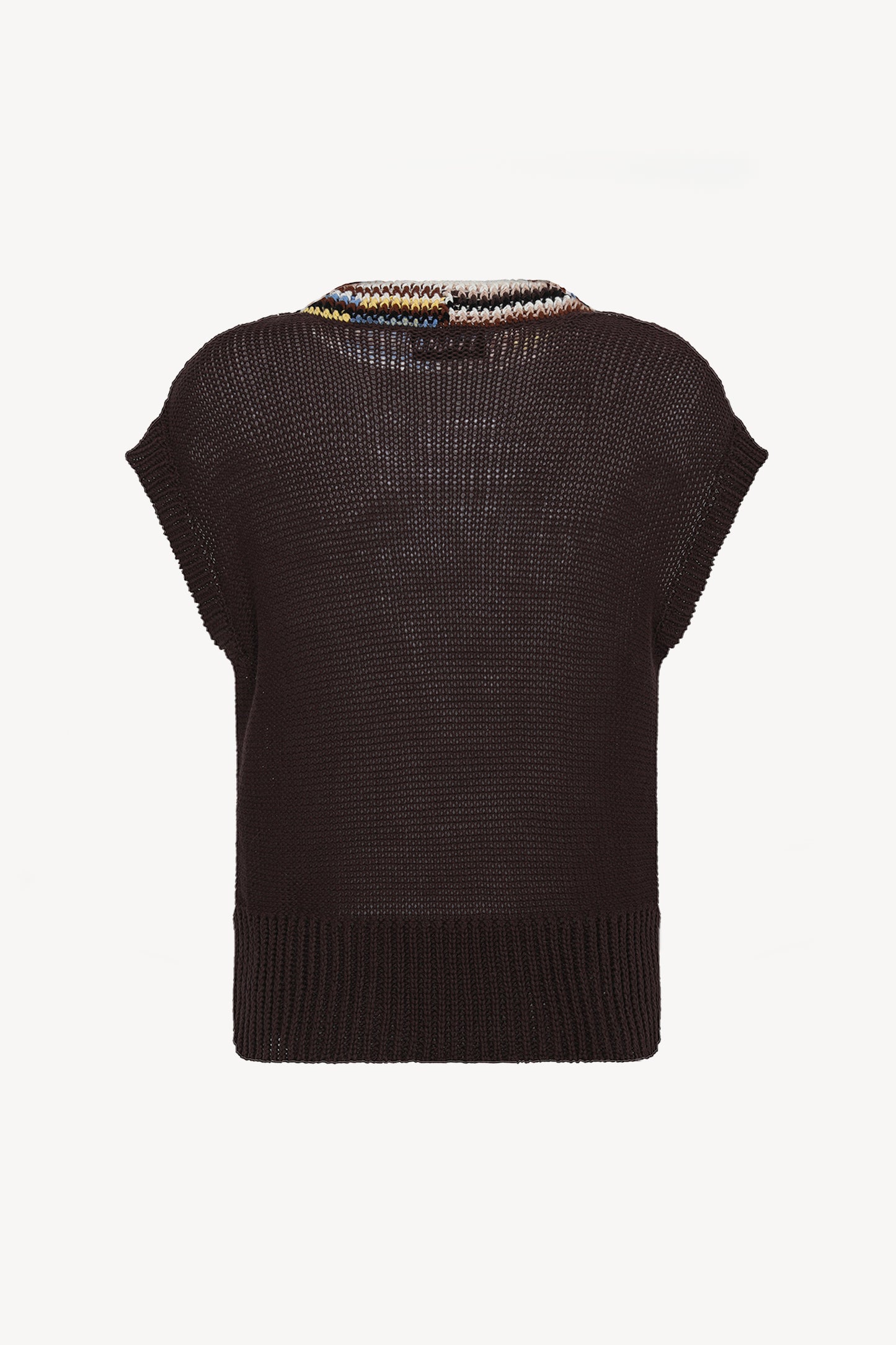 SLEEVELESS SWEATER COCOA