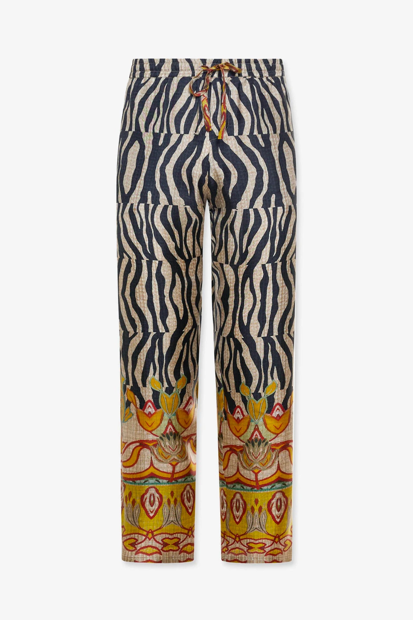 PANTALON EN SOIE BEIGE