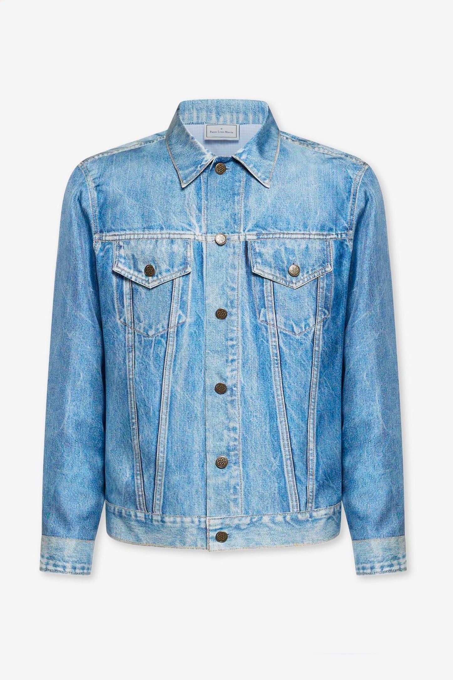 SILK DENIM JACKET BLUE