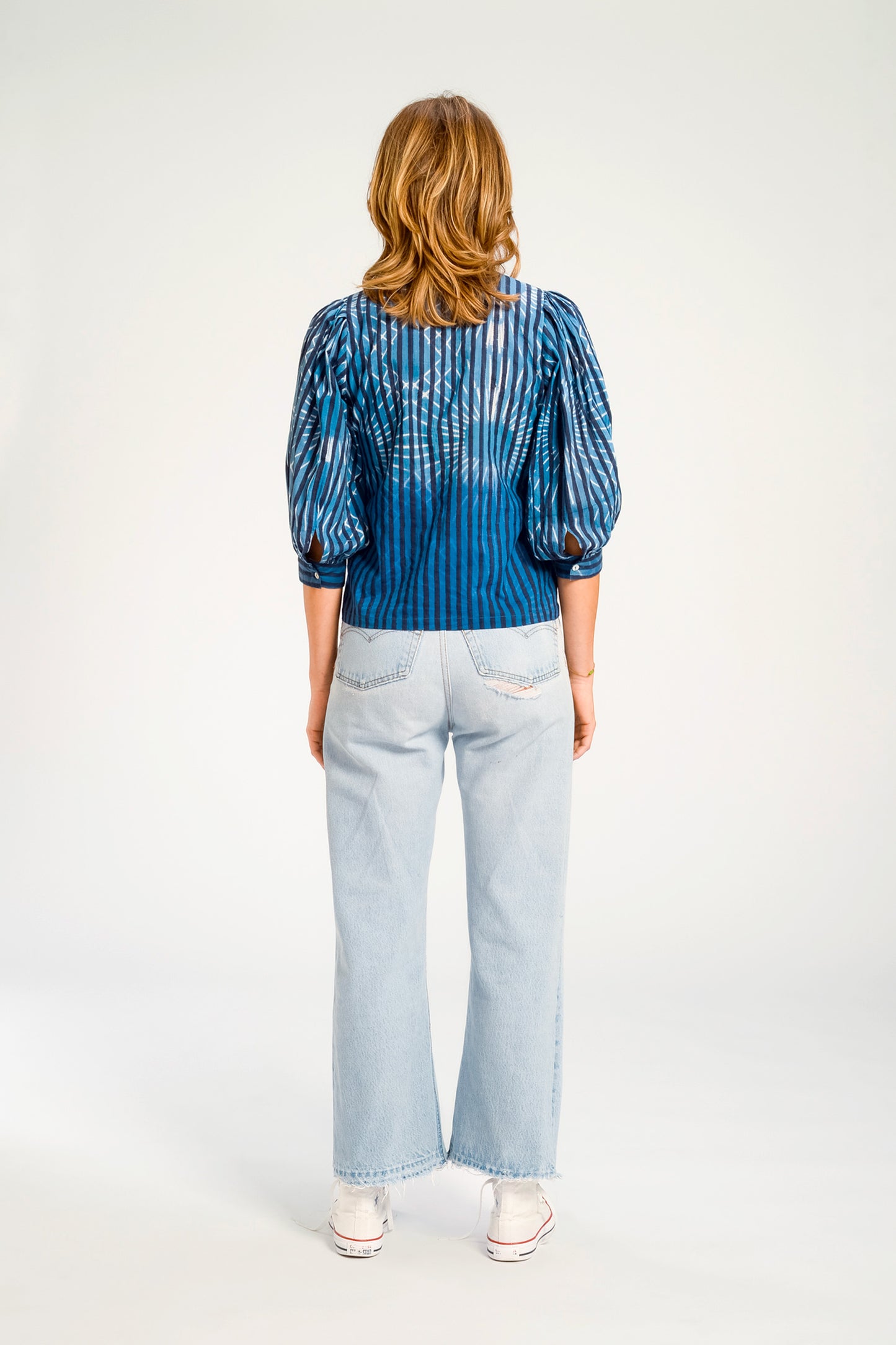 CHEMISE EN COTON INDIGO