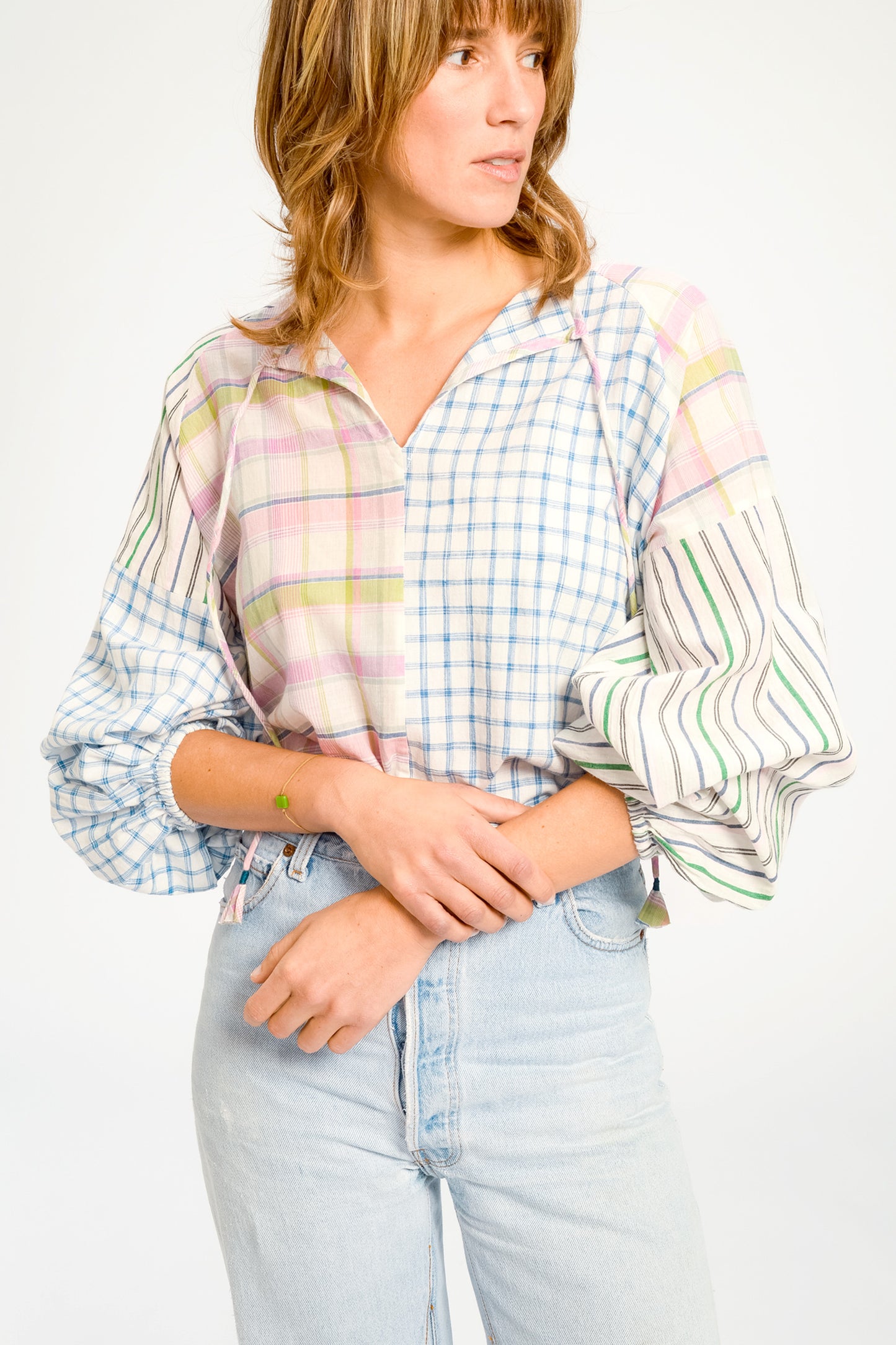 TOP EN VOILE DE COTON ROSE