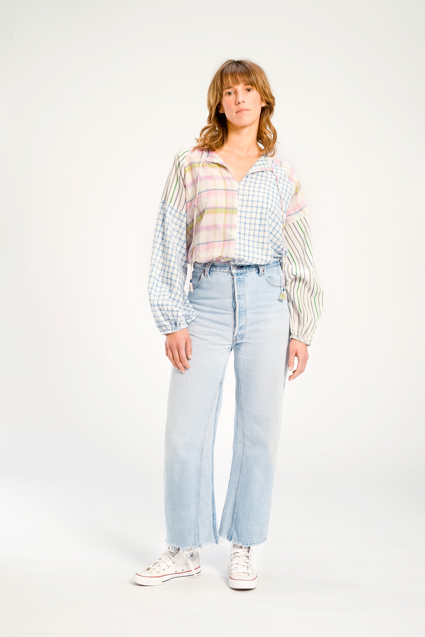 TOP EN VOILE DE COTON ROSE