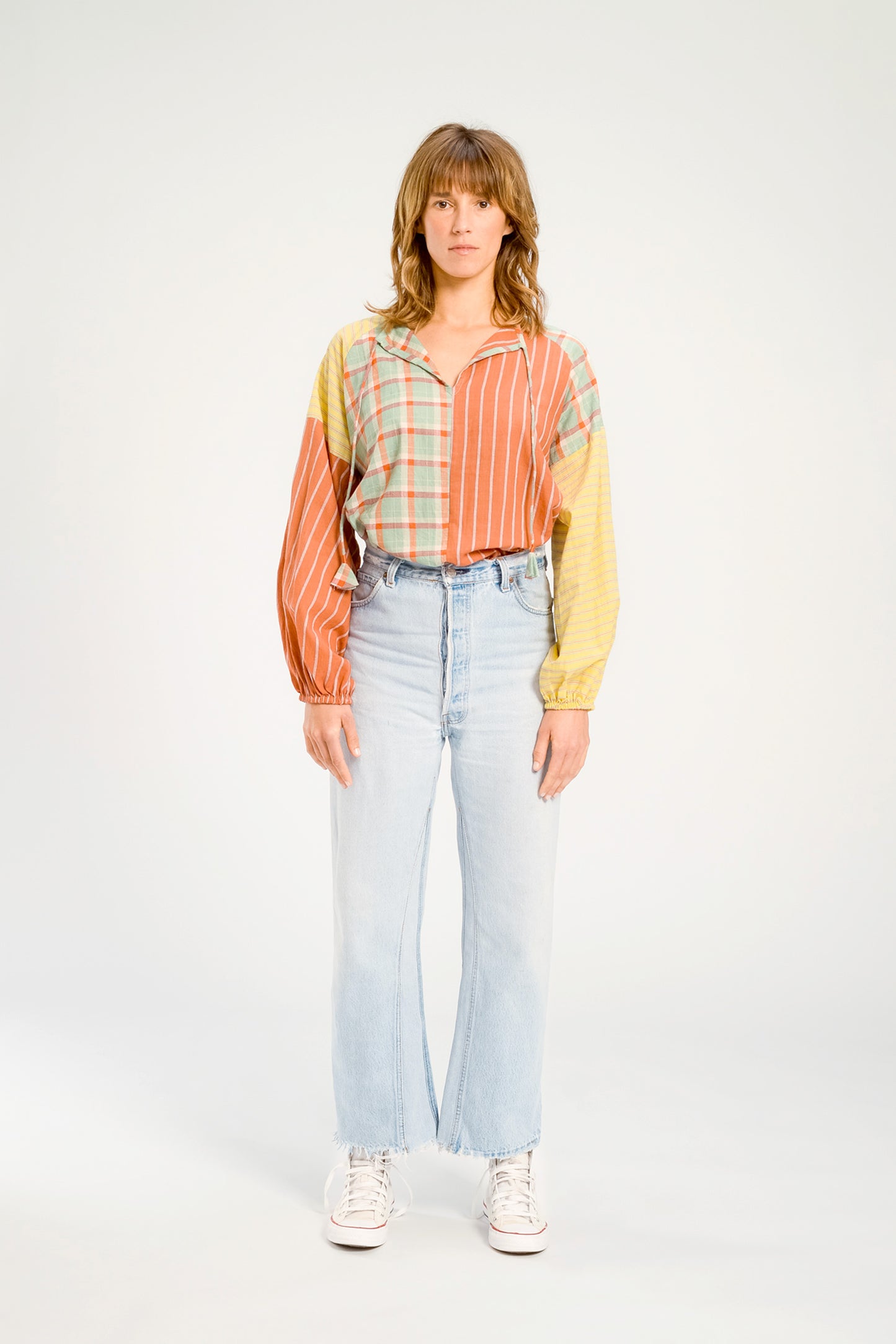 TOP EN VOILE DE COTON TERRACOTTA