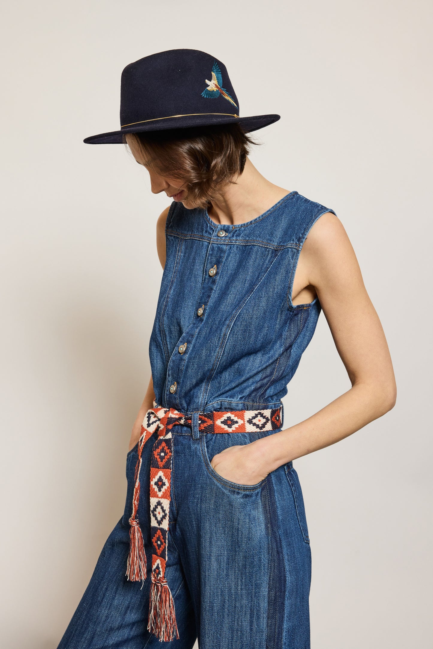 COMBINAISON EN JEAN BLEU