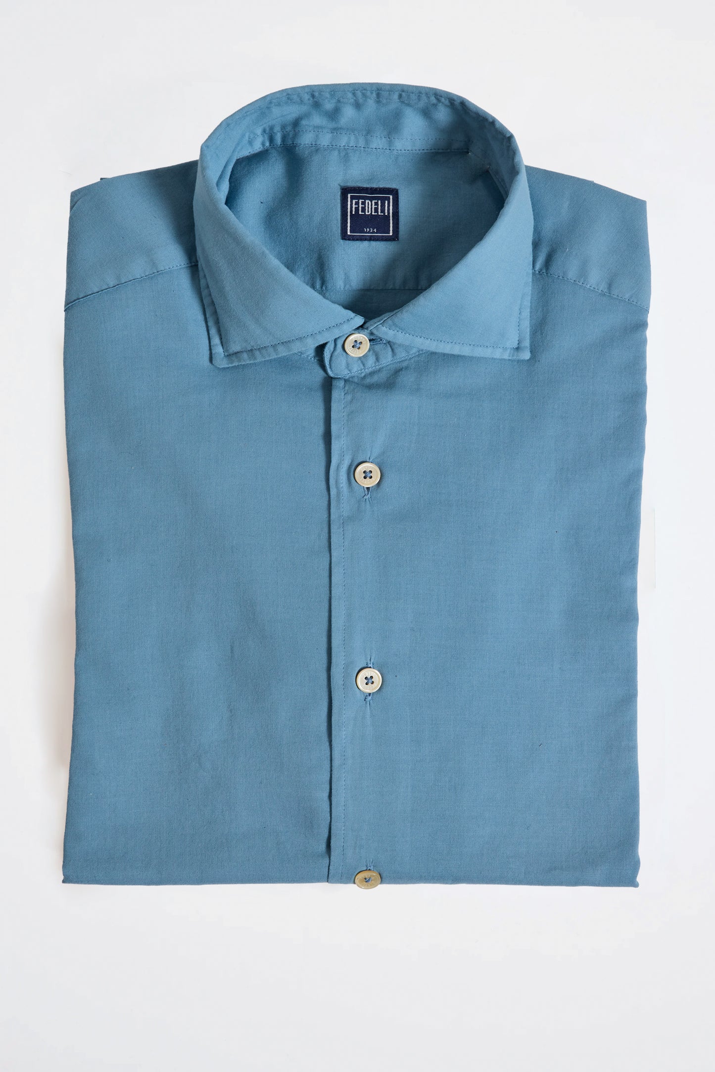 CHEMISE EN VOILE DE COTON BLEUE